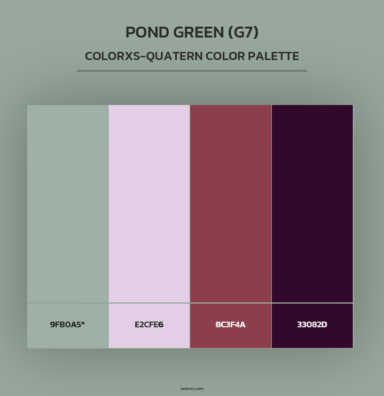 Pond Green (G7) - Colorxs Quad Palette