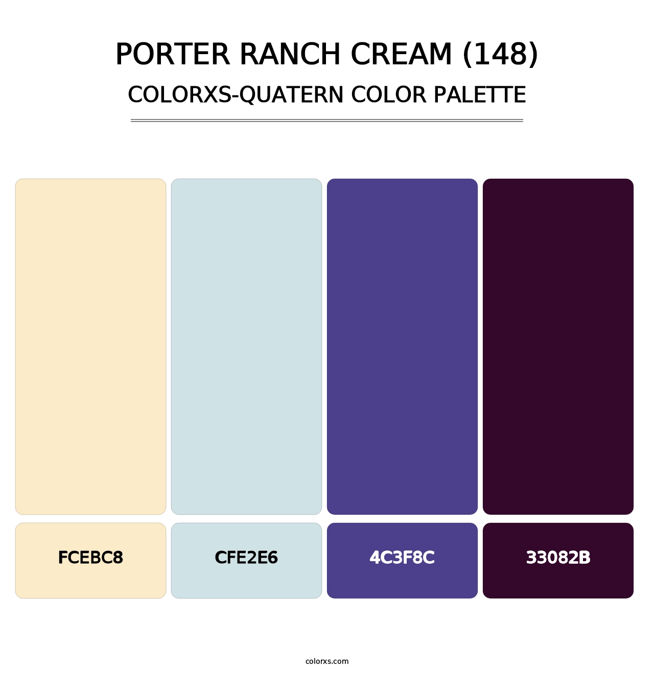 Porter Ranch Cream (148) - Colorxs Quatern Palette