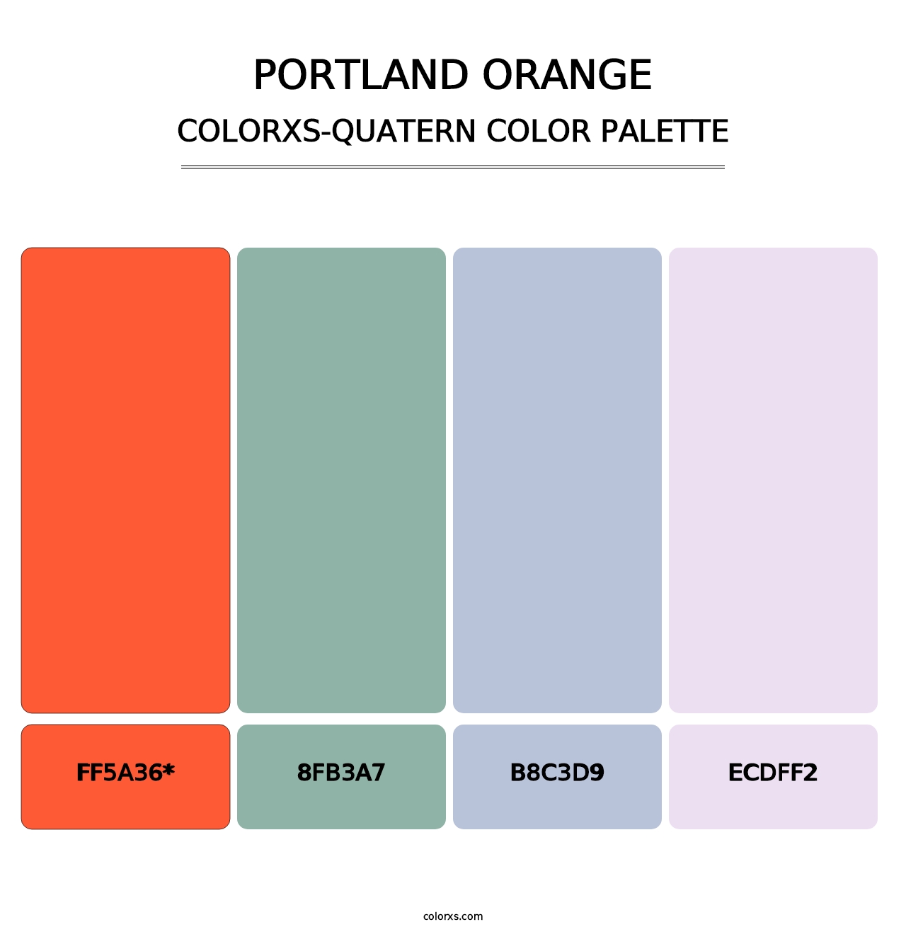 Portland Orange - Colorxs Quatern Palette