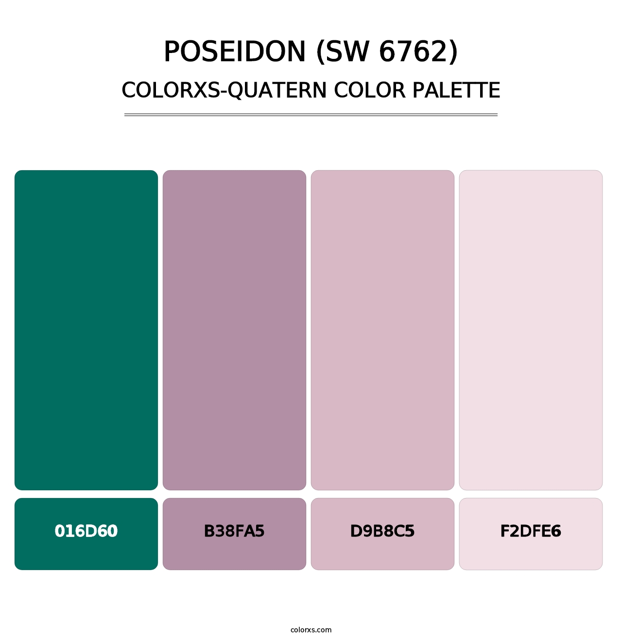 Poseidon (SW 6762) - Colorxs Quatern Palette