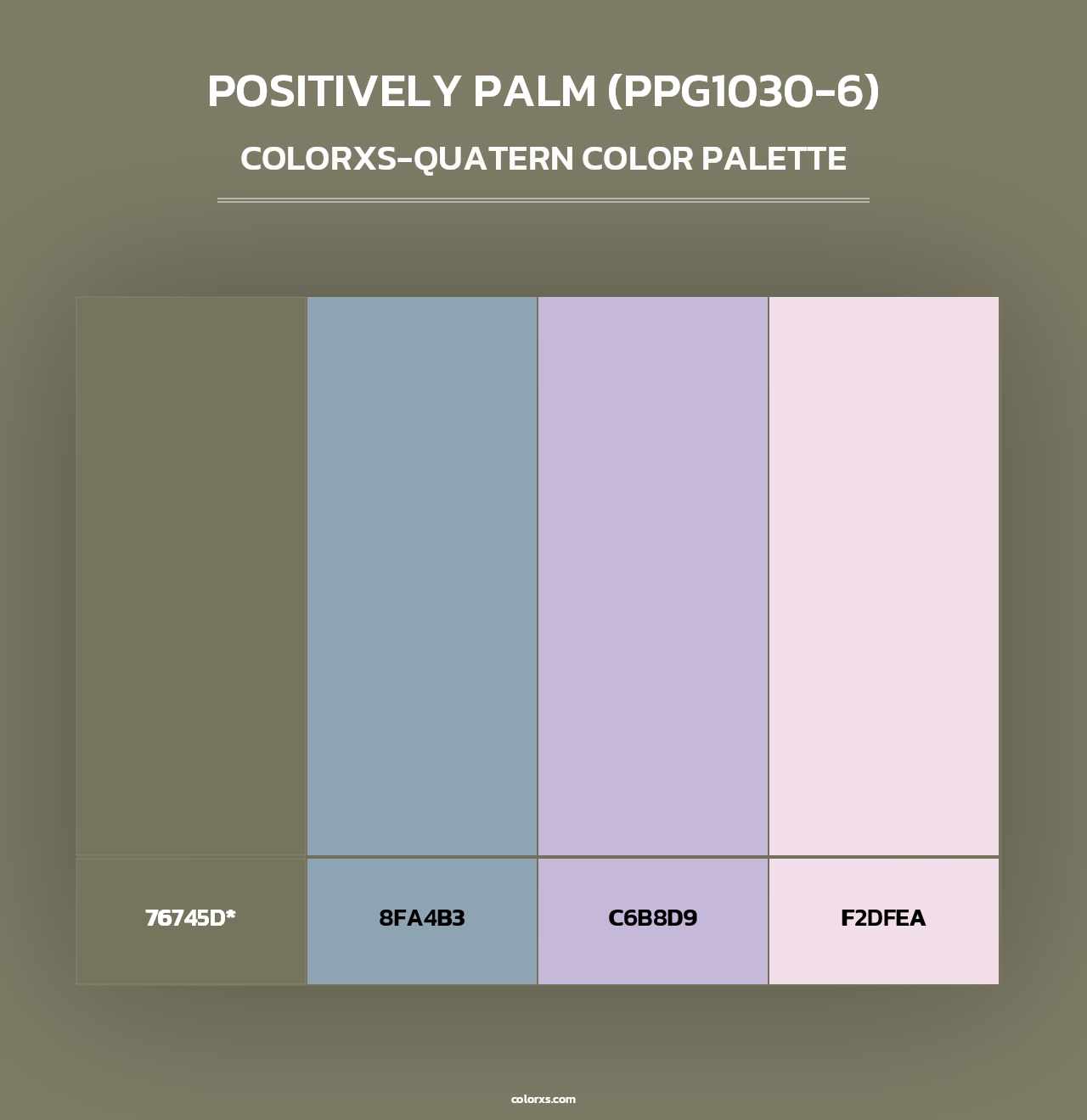 Positively Palm (PPG1030-6) - Colorxs Quad Palette