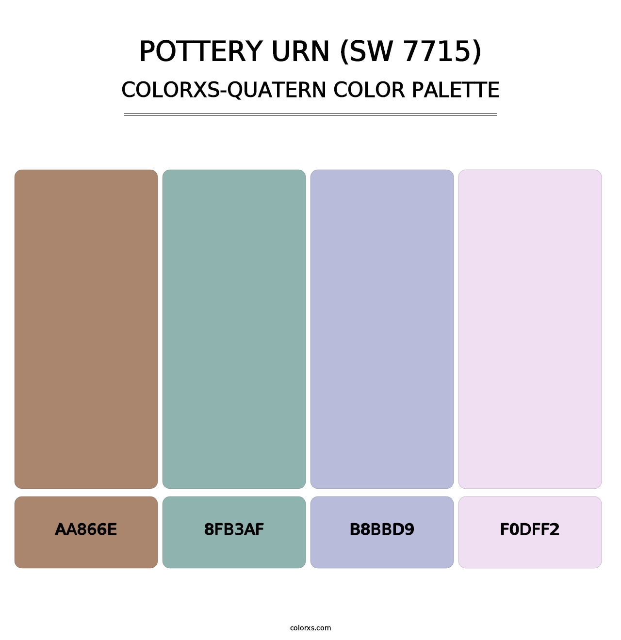 Pottery Urn (SW 7715) - Colorxs Quatern Palette