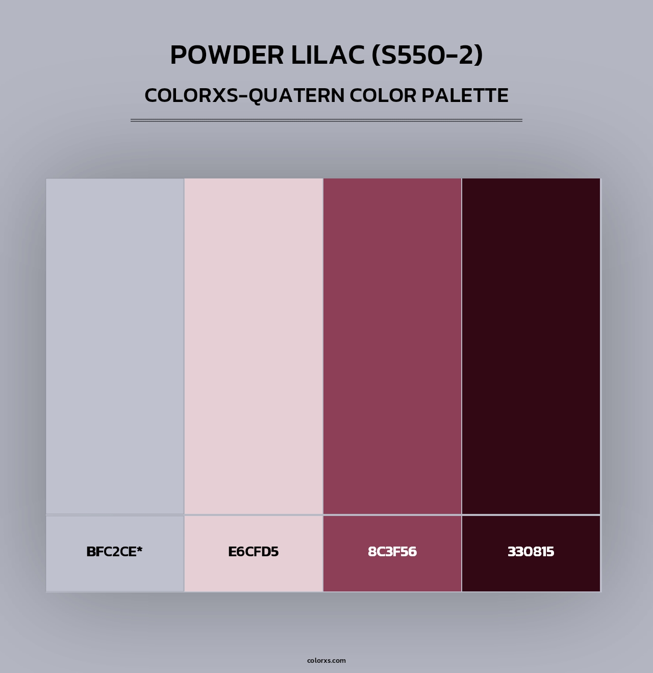 Powder Lilac (S550-2) - Colorxs Quad Palette