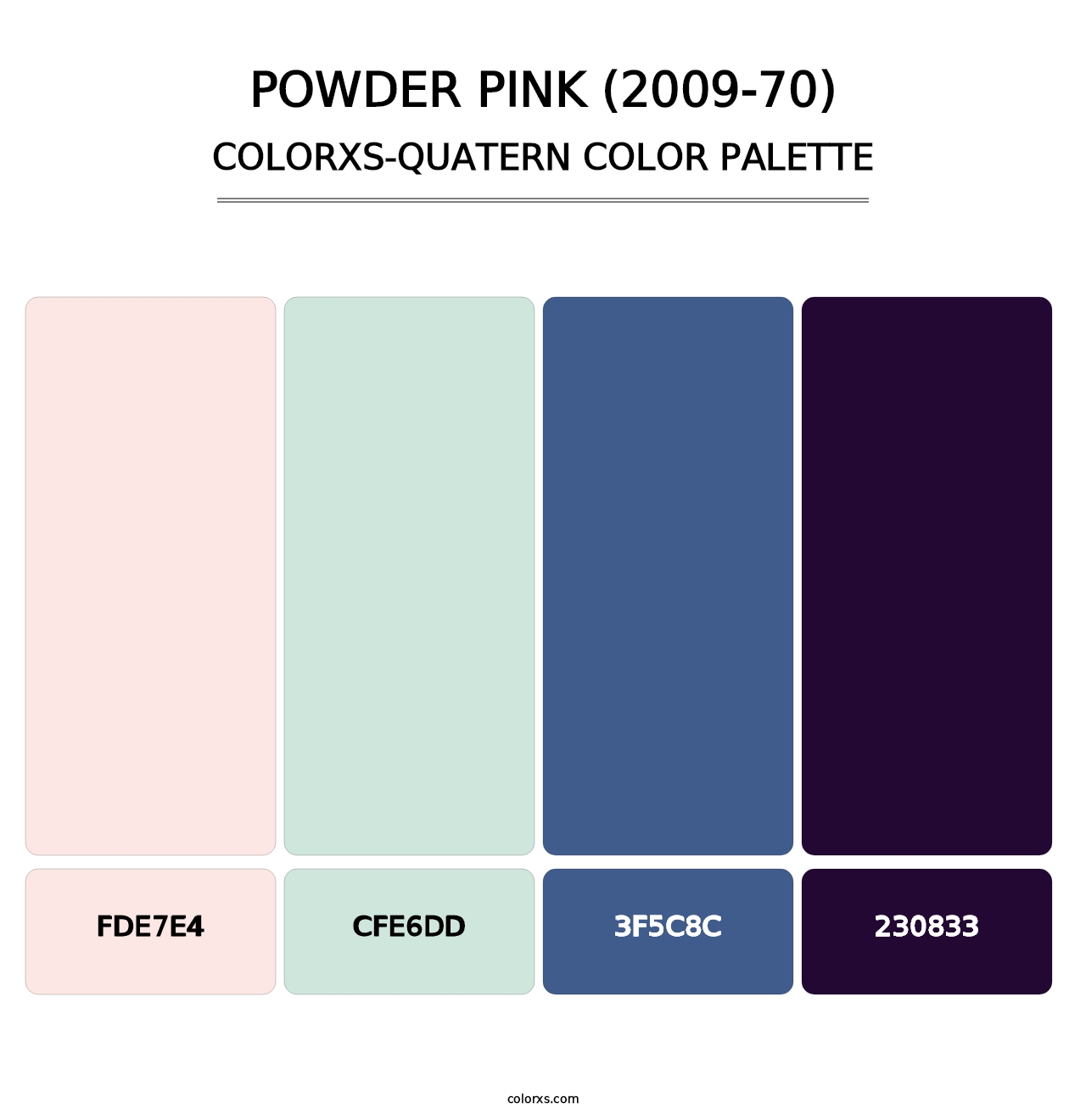 Powder Pink (2009-70) - Colorxs Quatern Palette