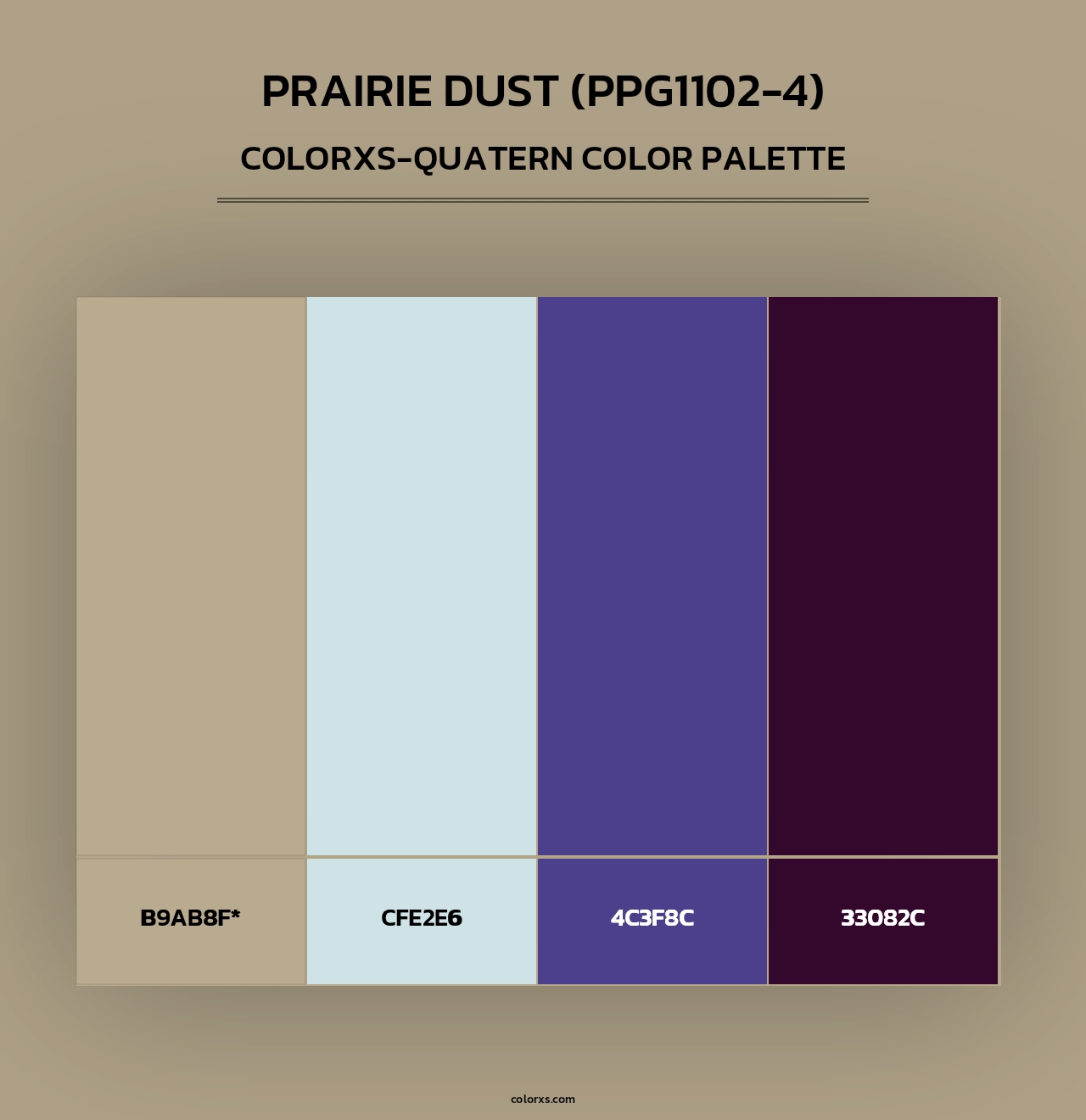 Prairie Dust (PPG1102-4) - Colorxs Quad Palette