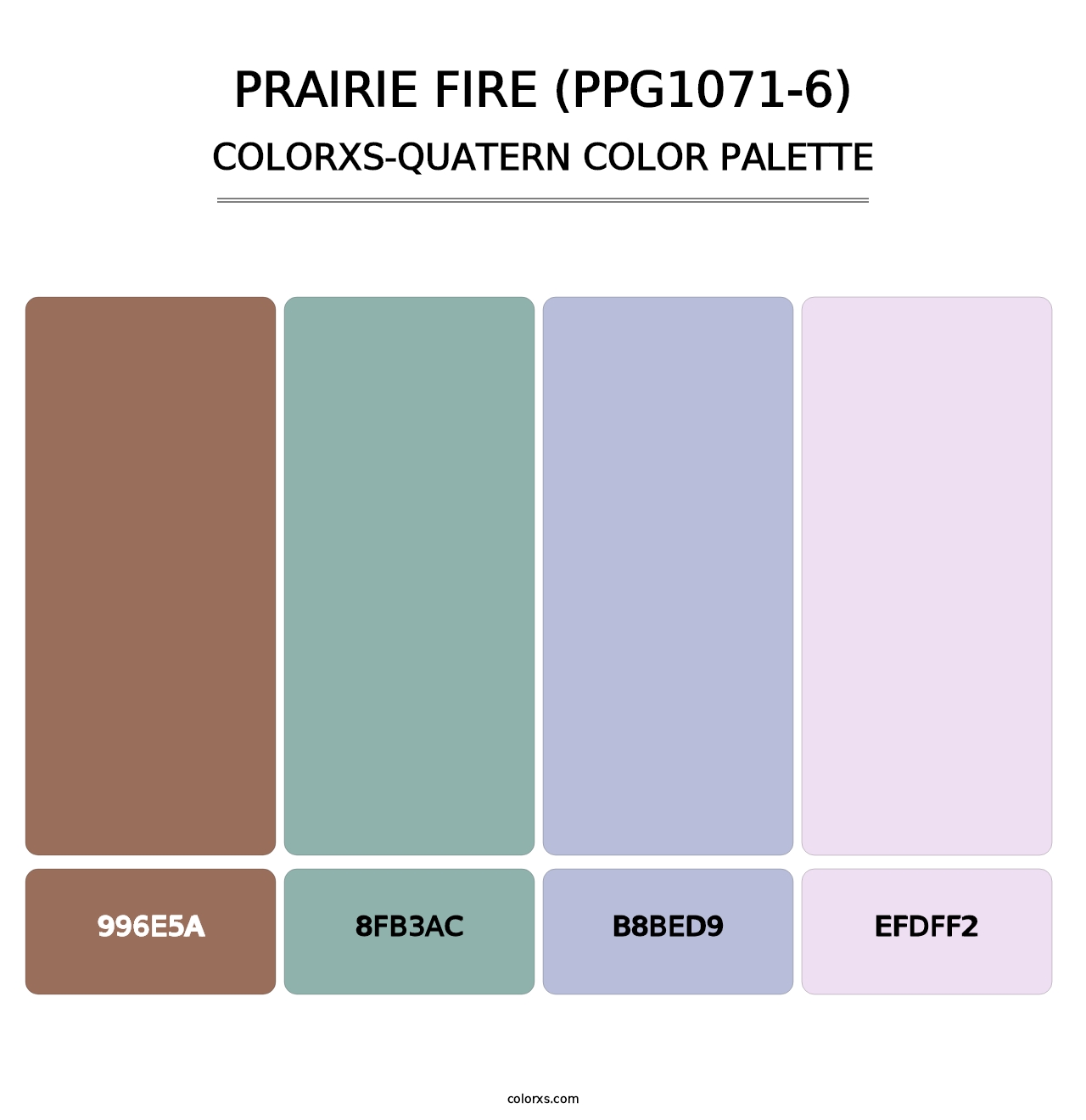 Prairie Fire (PPG1071-6) - Colorxs Quatern Palette