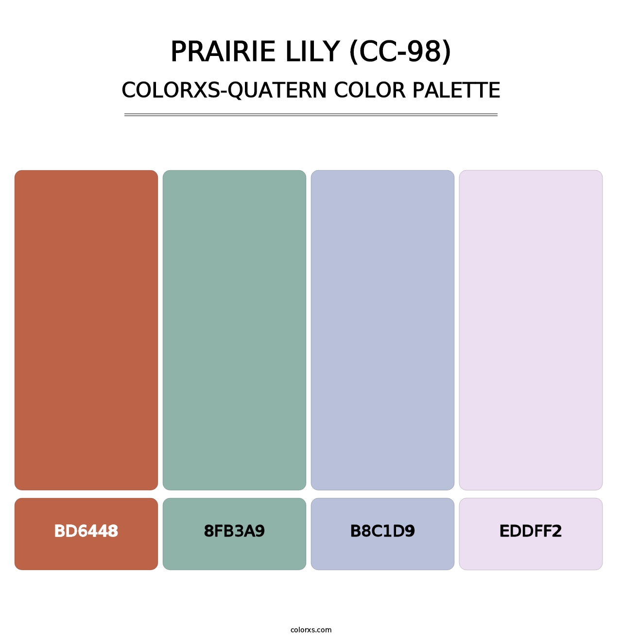 Prairie Lily (CC-98) - Colorxs Quatern Palette
