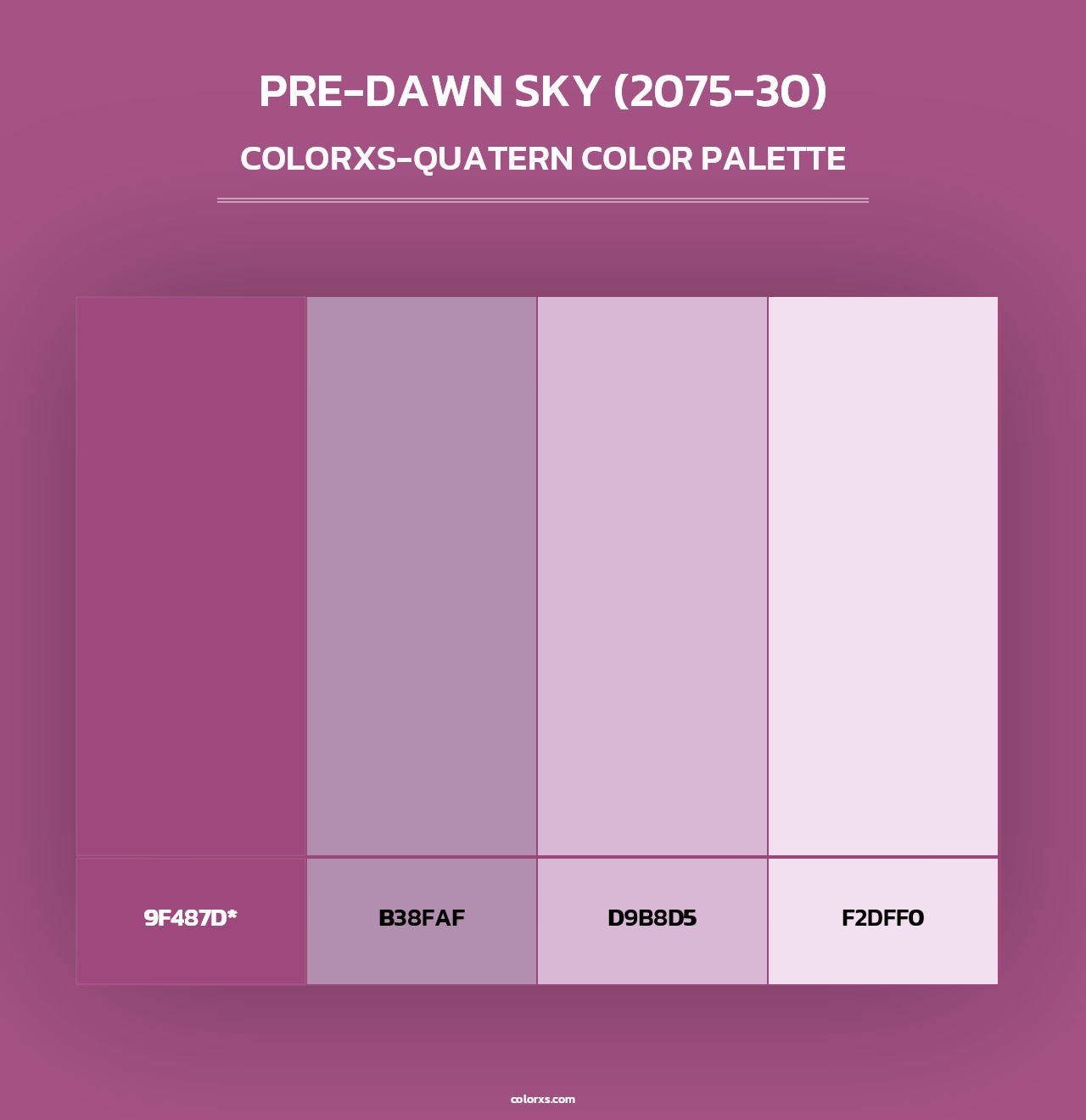 Pre-Dawn Sky (2075-30) - Colorxs Quad Palette