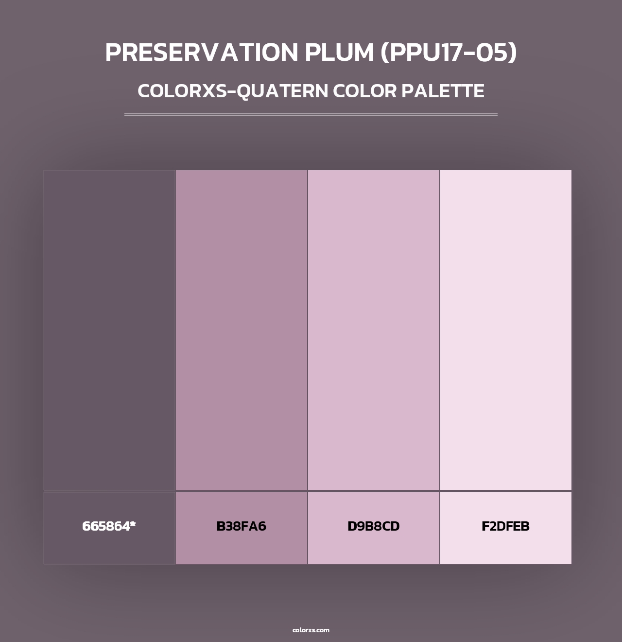 Preservation Plum (PPU17-05) - Colorxs Quad Palette