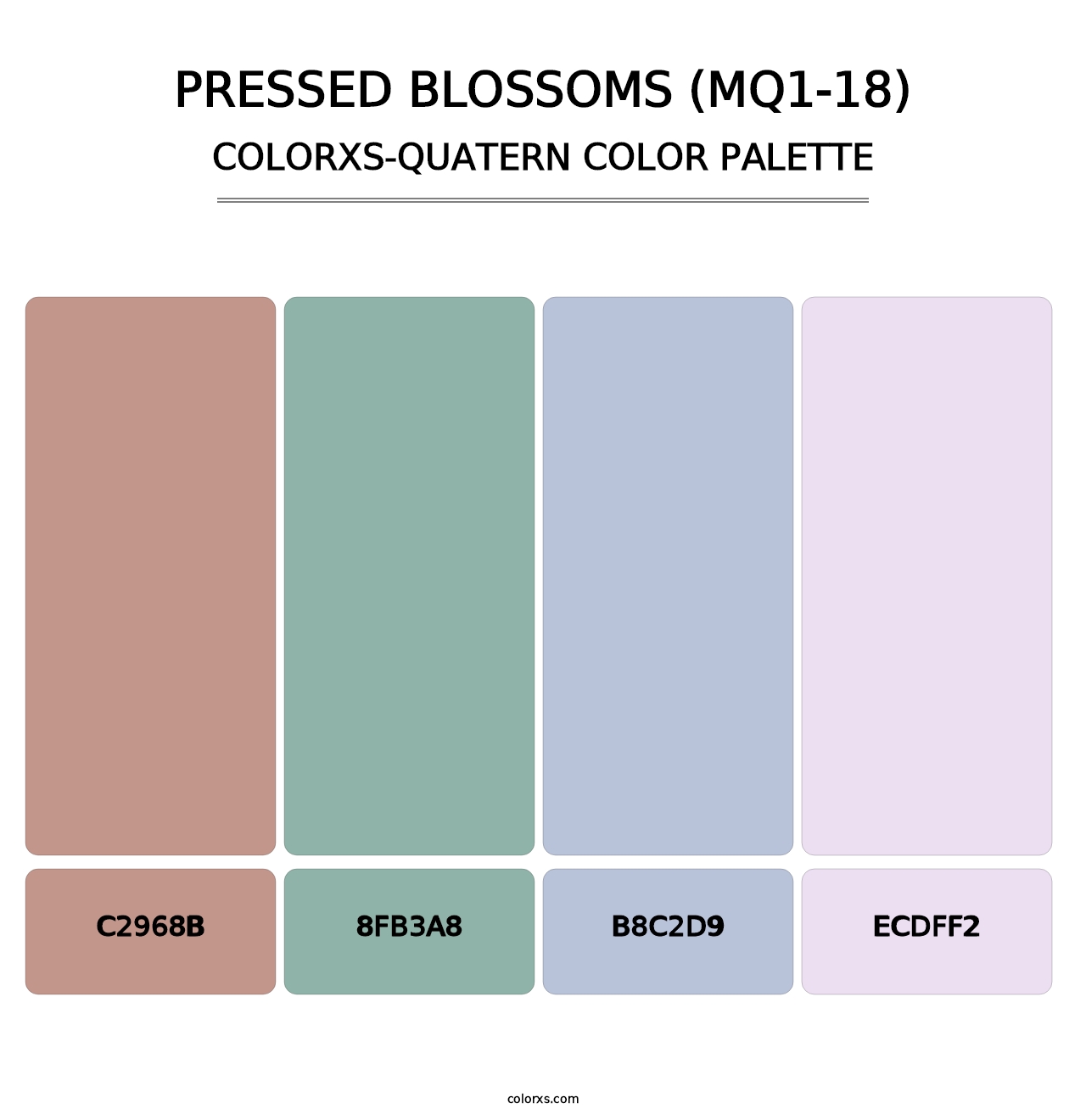 Pressed Blossoms (MQ1-18) - Colorxs Quatern Palette