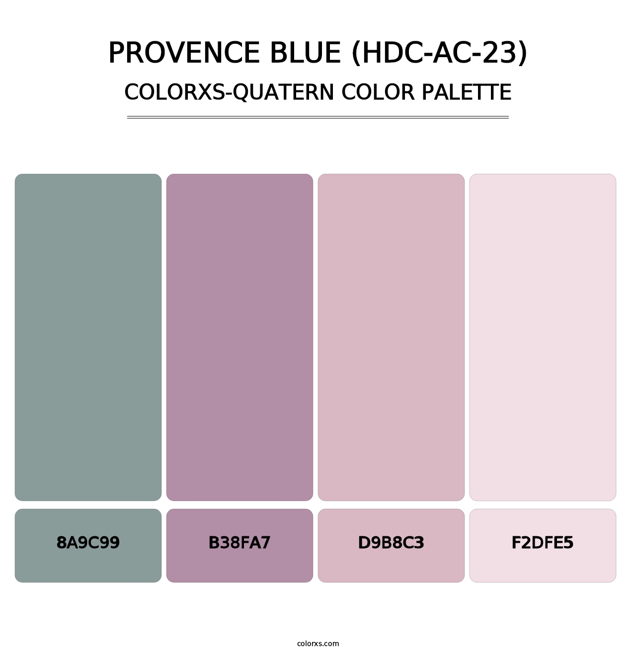 Provence Blue (HDC-AC-23) - Colorxs Quatern Palette