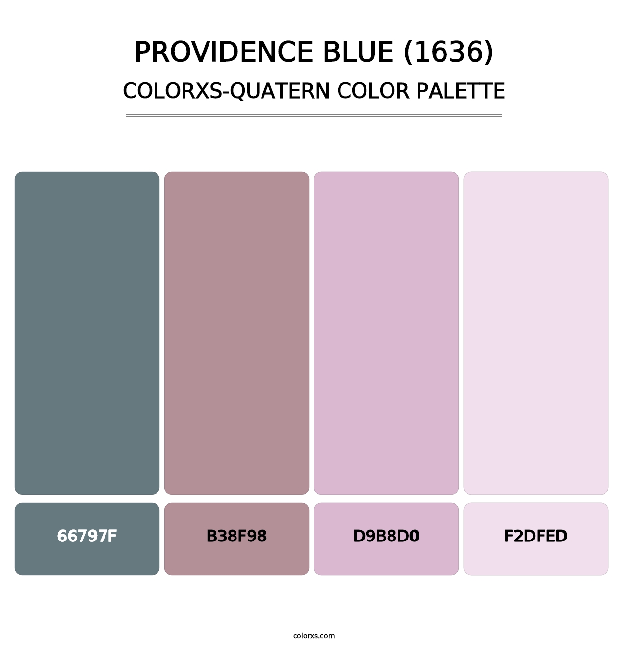 Providence Blue (1636) - Colorxs Quatern Palette
