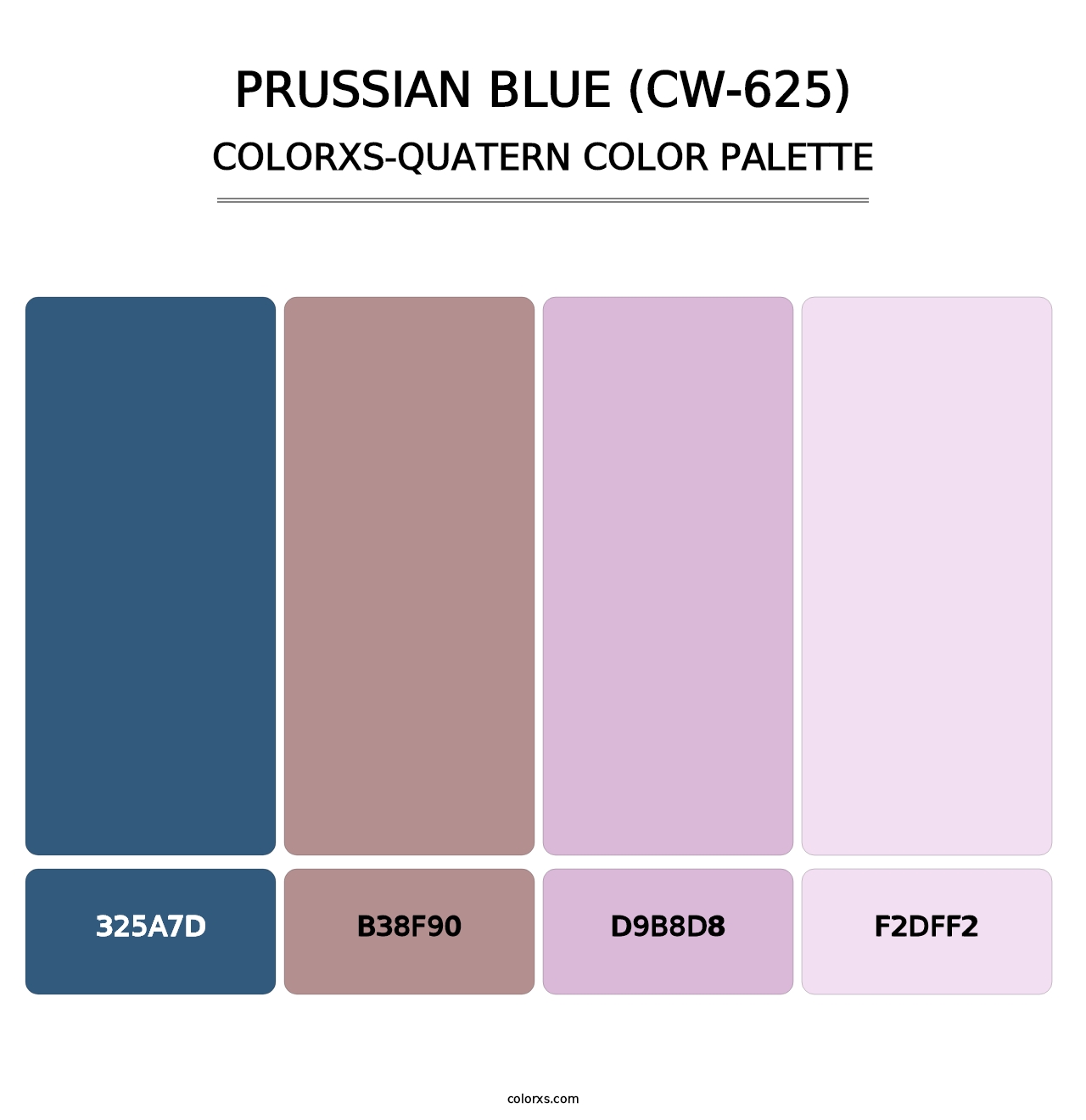 Prussian Blue (CW-625) - Colorxs Quatern Palette