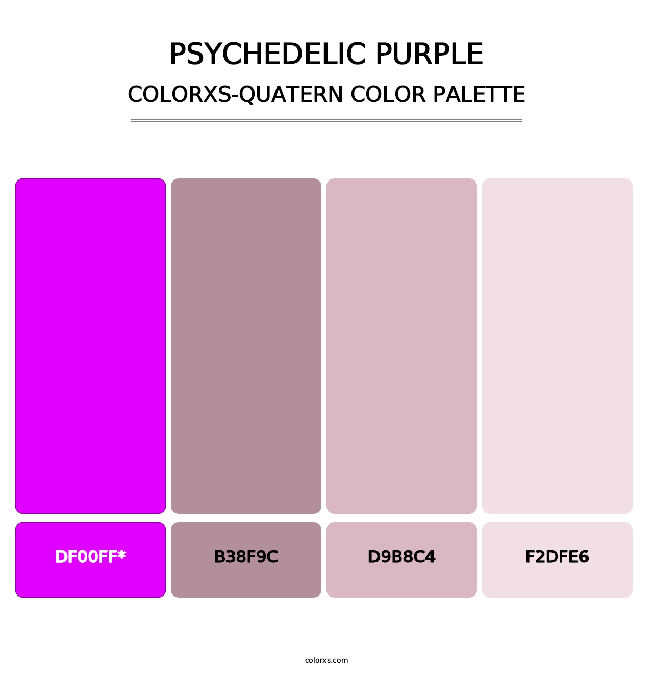 Psychedelic Purple - Colorxs Quatern Palette