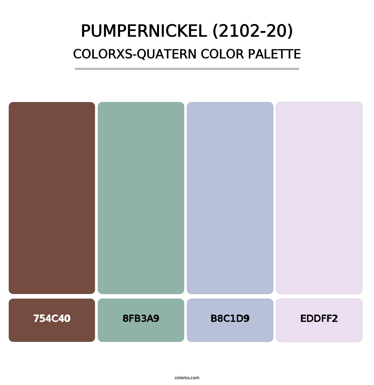 Pumpernickel (2102-20) - Colorxs Quatern Palette