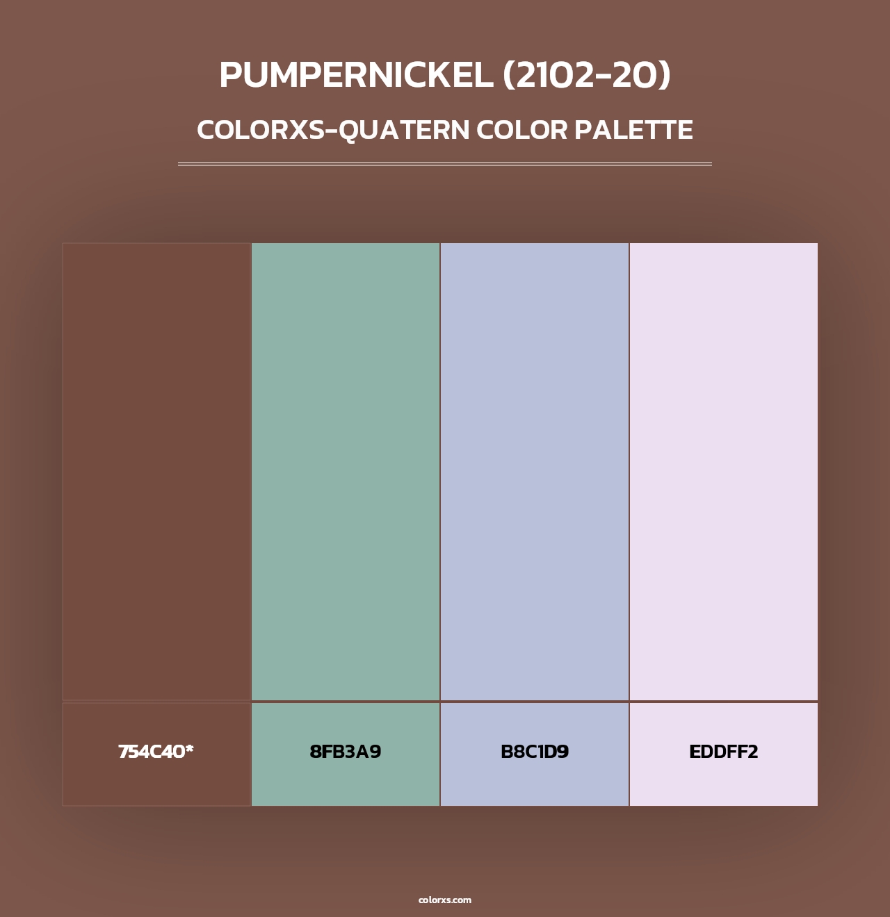 Pumpernickel (2102-20) - Colorxs Quad Palette