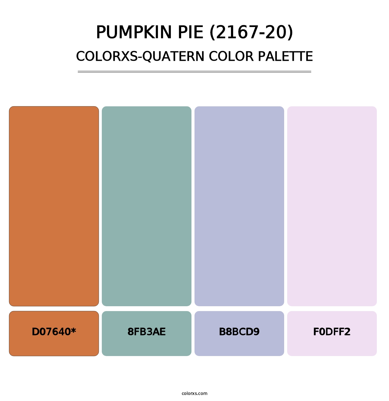Pumpkin Pie (2167-20) - Colorxs Quatern Palette