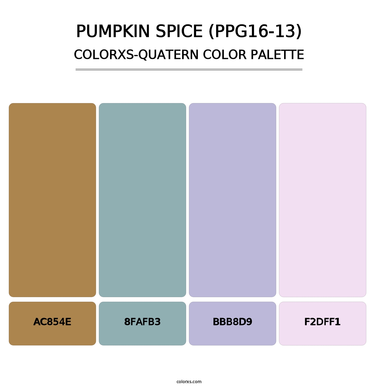Pumpkin Spice (PPG16-13) - Colorxs Quatern Palette