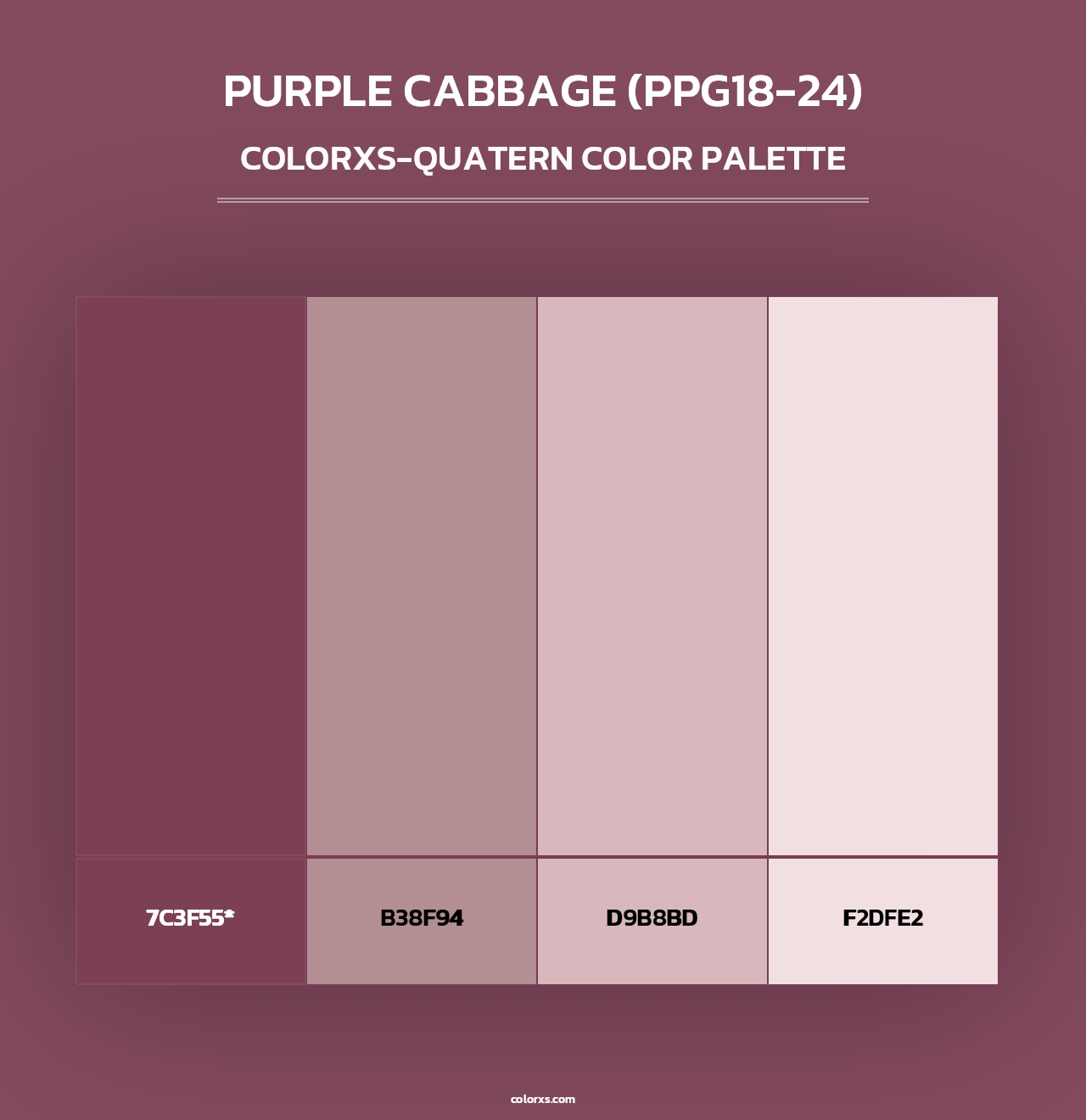 Purple Cabbage (PPG18-24) - Colorxs Quad Palette