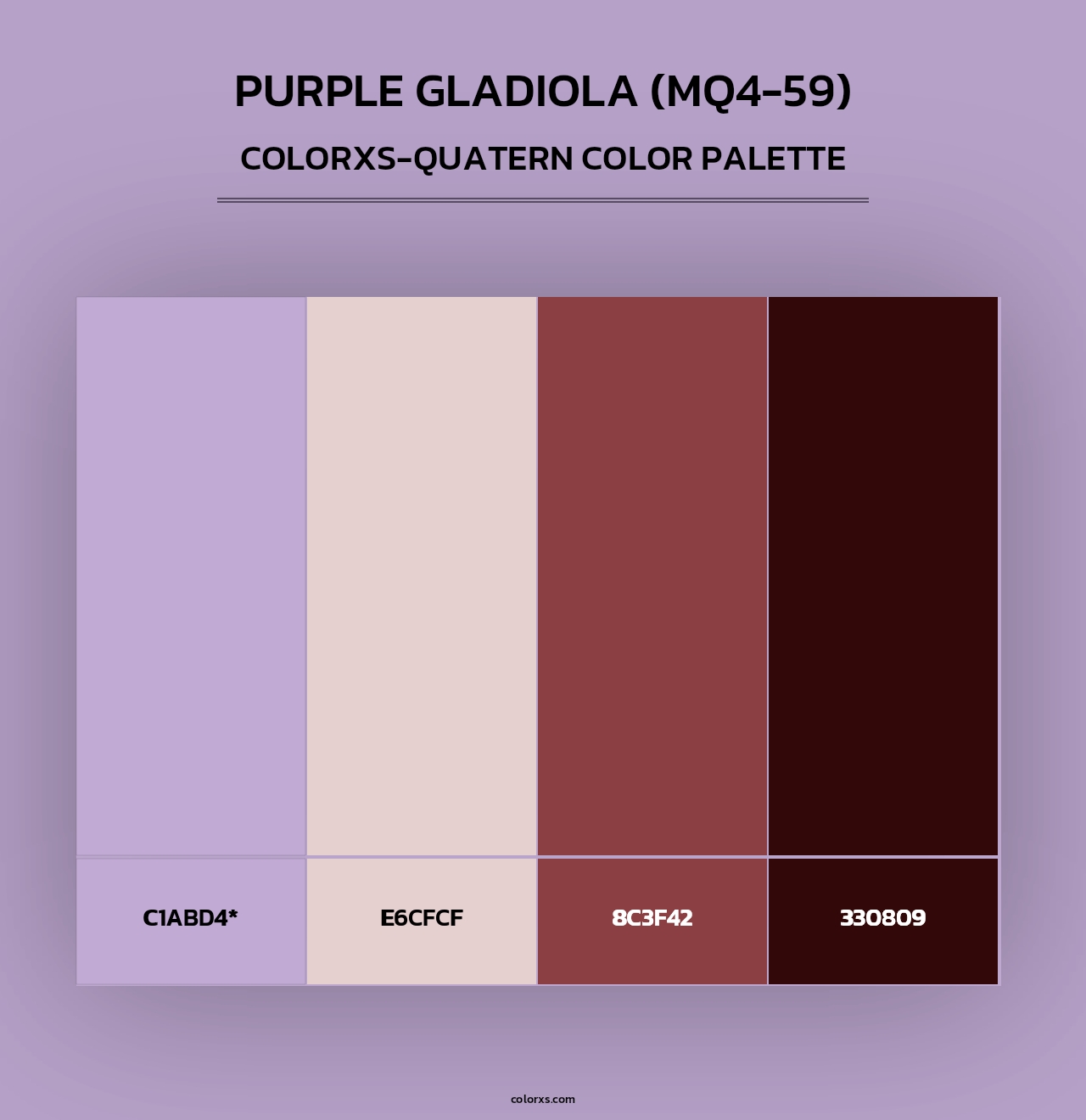 Purple Gladiola (MQ4-59) - Colorxs Quad Palette