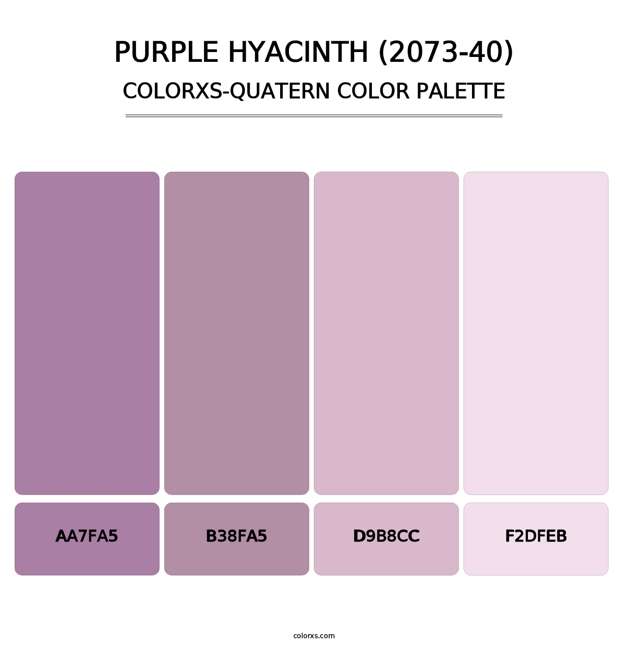 Purple Hyacinth (2073-40) - Colorxs Quatern Palette