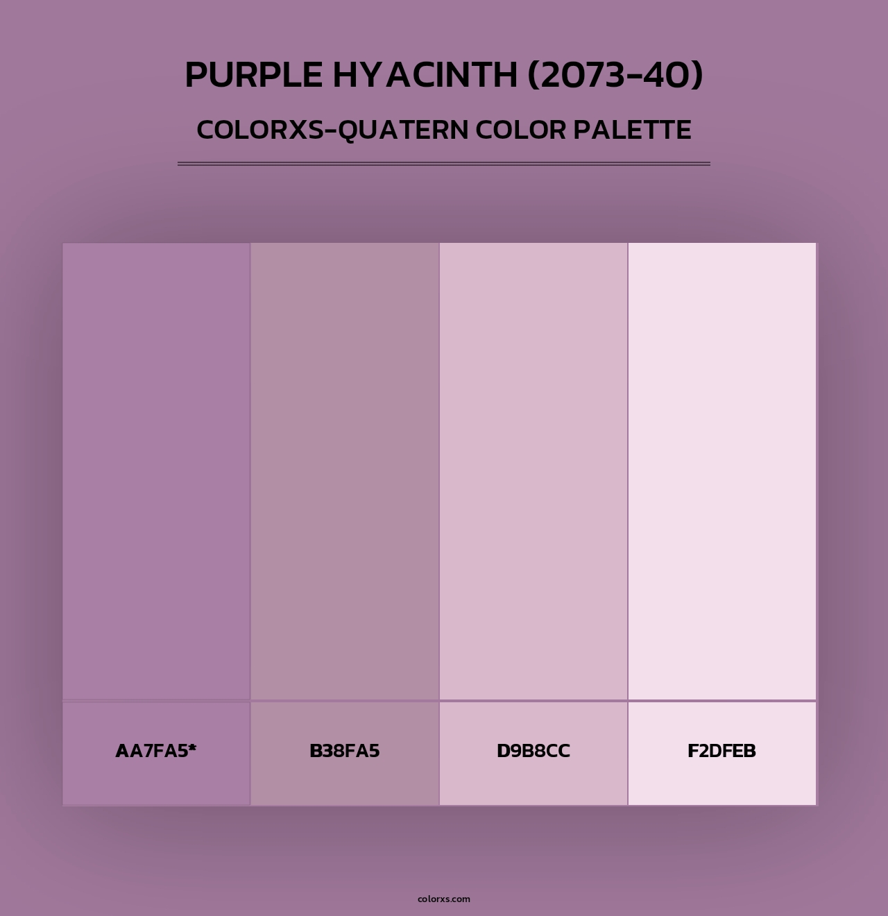 Purple Hyacinth (2073-40) - Colorxs Quad Palette