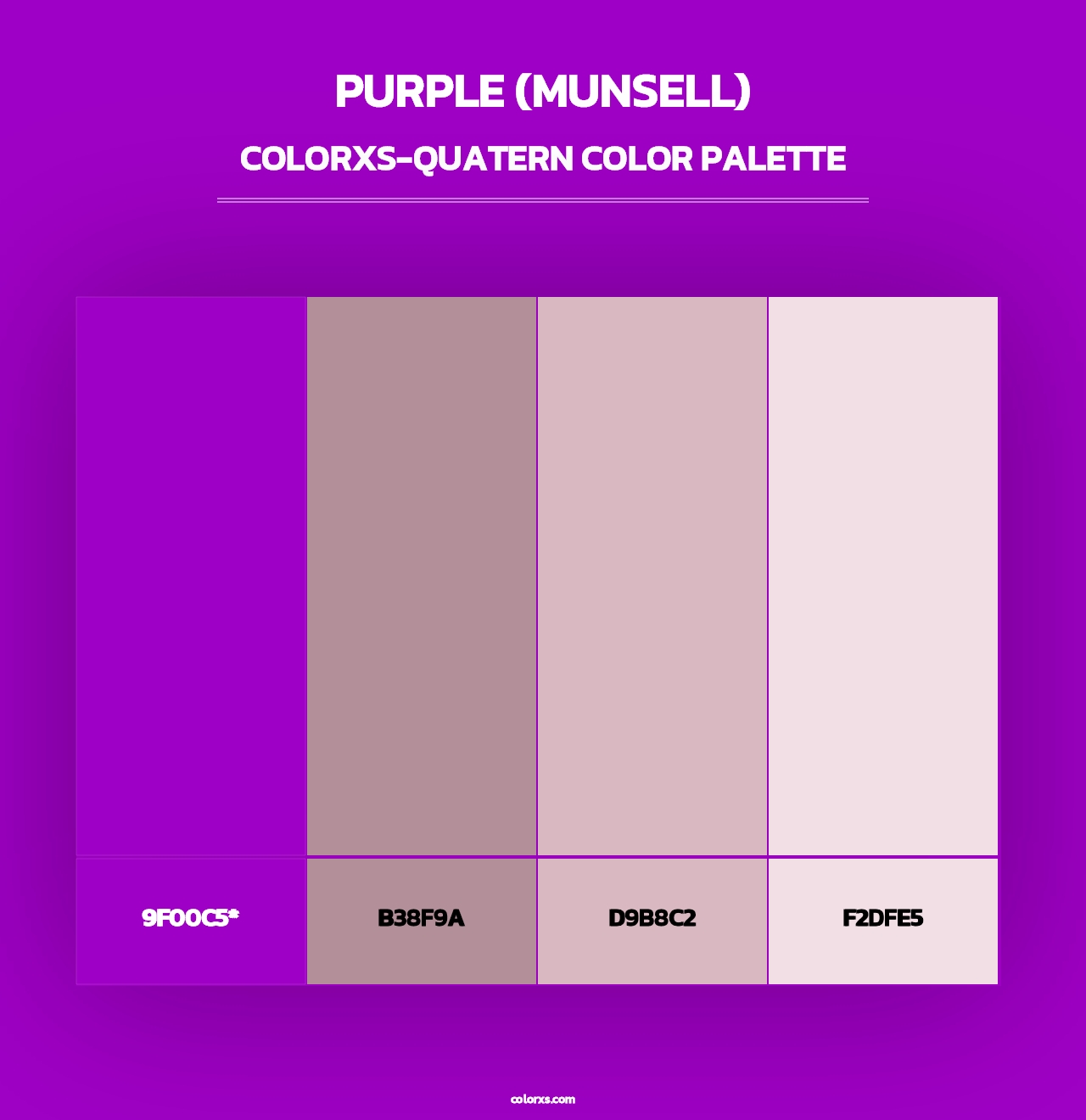 Purple (Munsell) - Colorxs Quad Palette