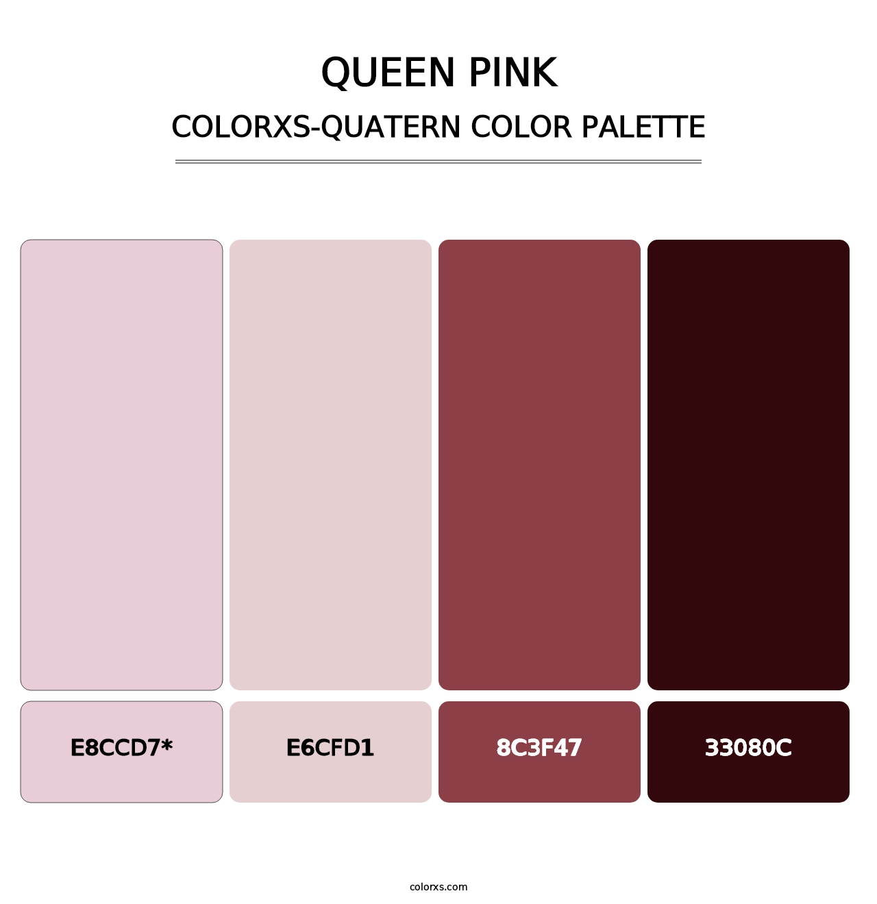 Queen Pink - Colorxs Quatern Palette