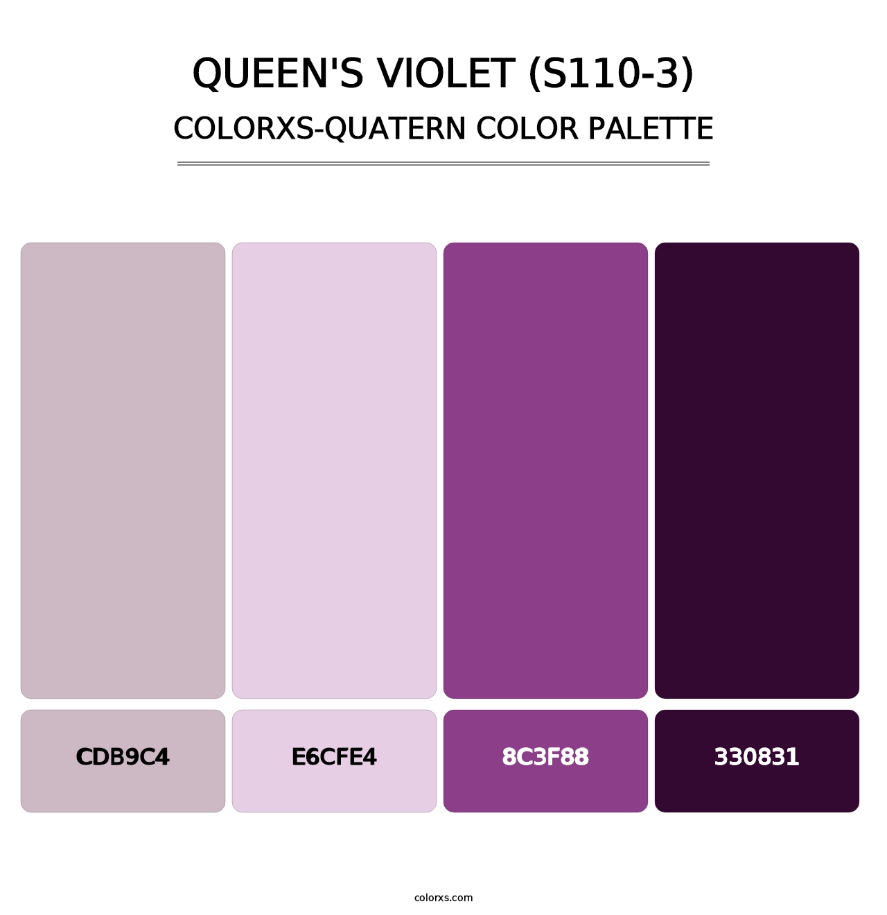 Queen'S Violet (S110-3) - Colorxs Quatern Palette