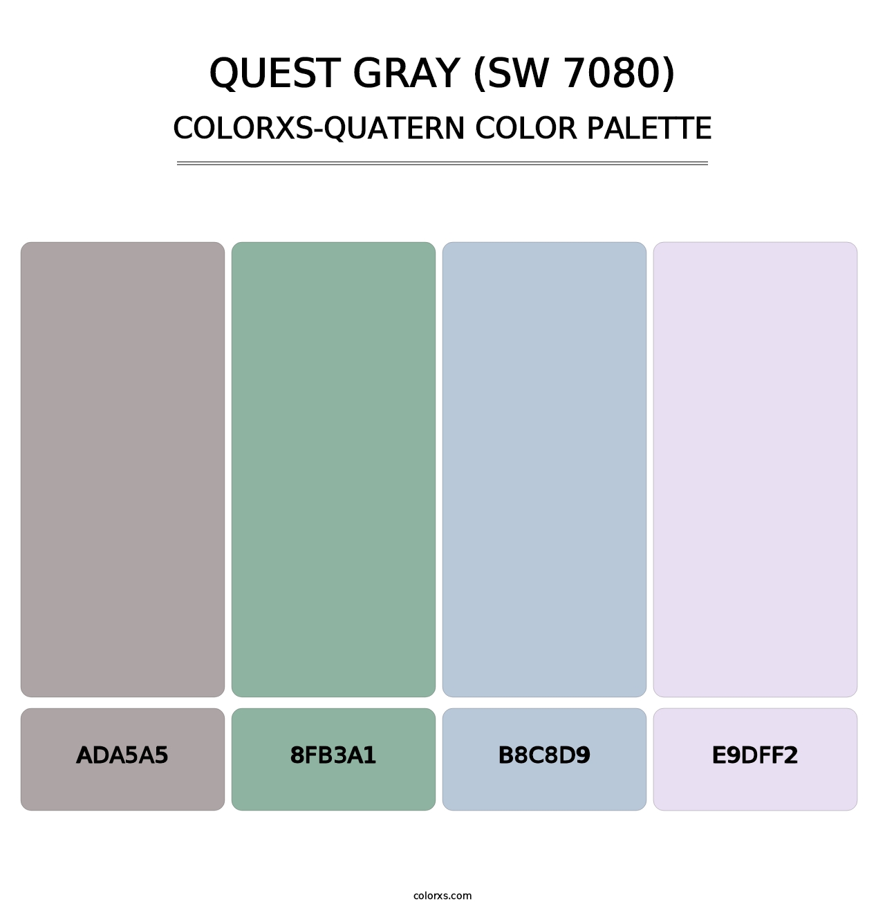 Quest Gray (SW 7080) - Colorxs Quatern Palette