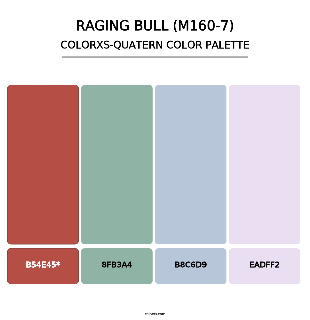 Raging Bull (M160-7) - Colorxs Quatern Palette
