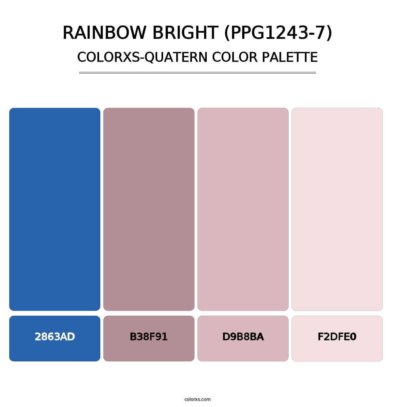Rainbow Bright (PPG1243-7) - Colorxs Quatern Palette