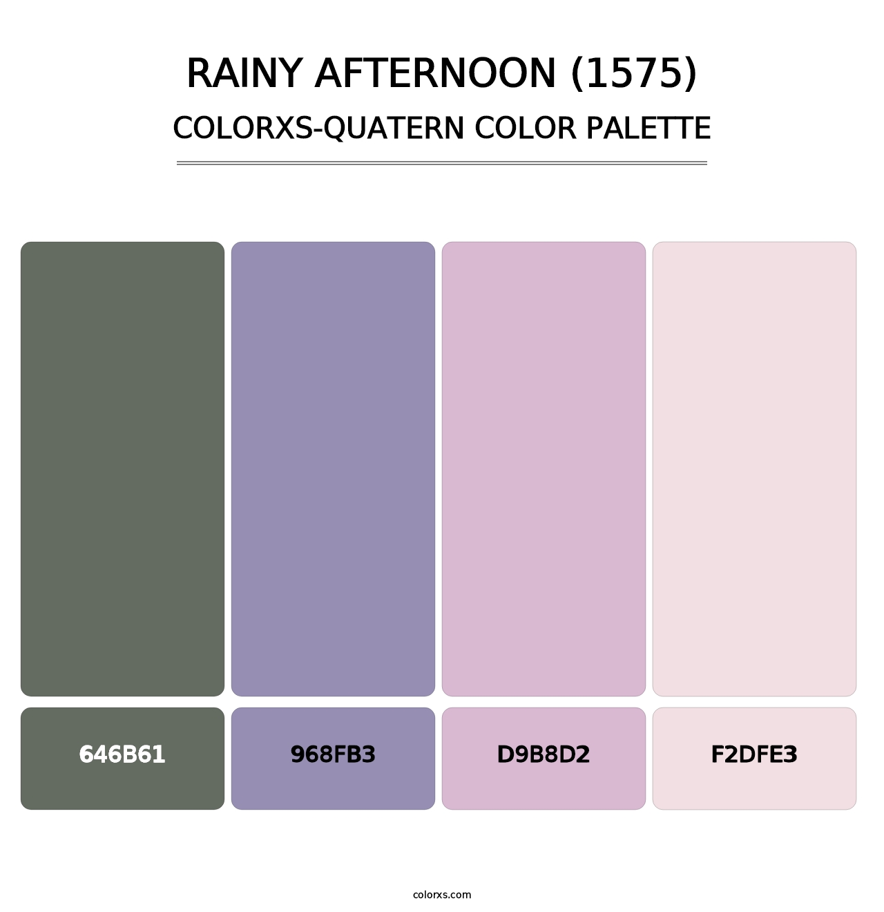 Rainy Afternoon (1575) - Colorxs Quatern Palette