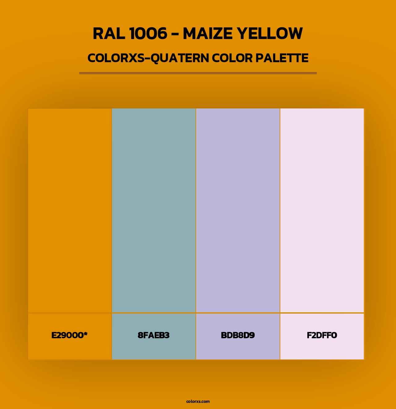 RAL 1006 - Maize Yellow - Colorxs Quad Palette