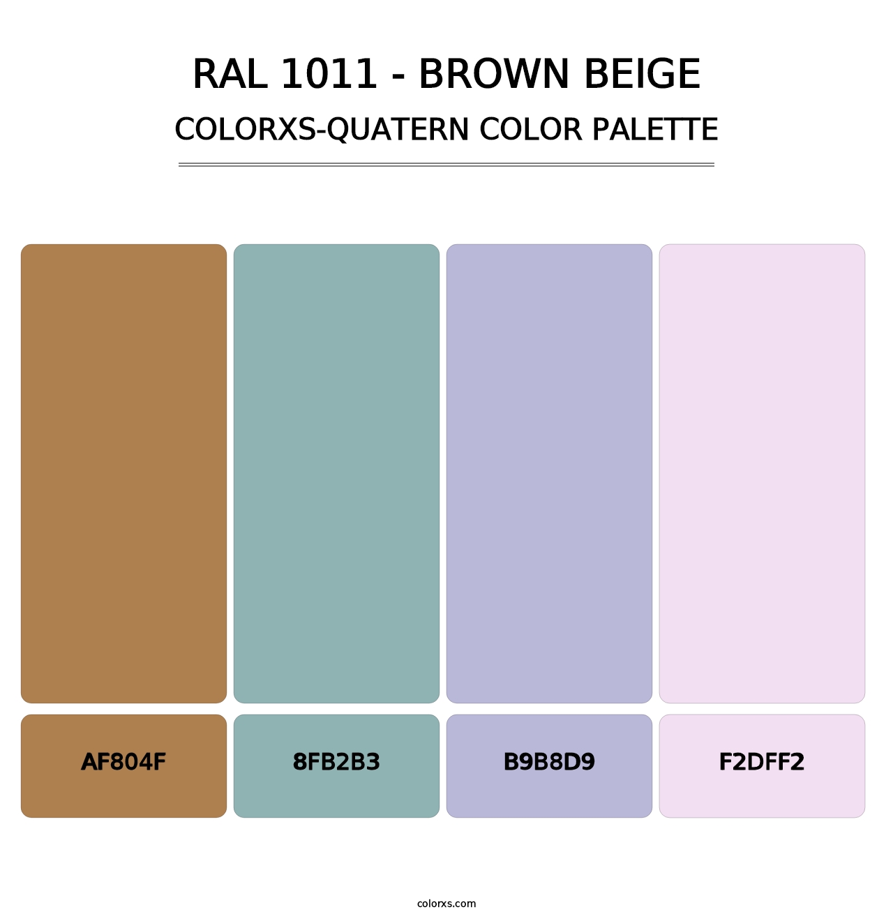 RAL 1011 - Brown Beige - Colorxs Quatern Palette