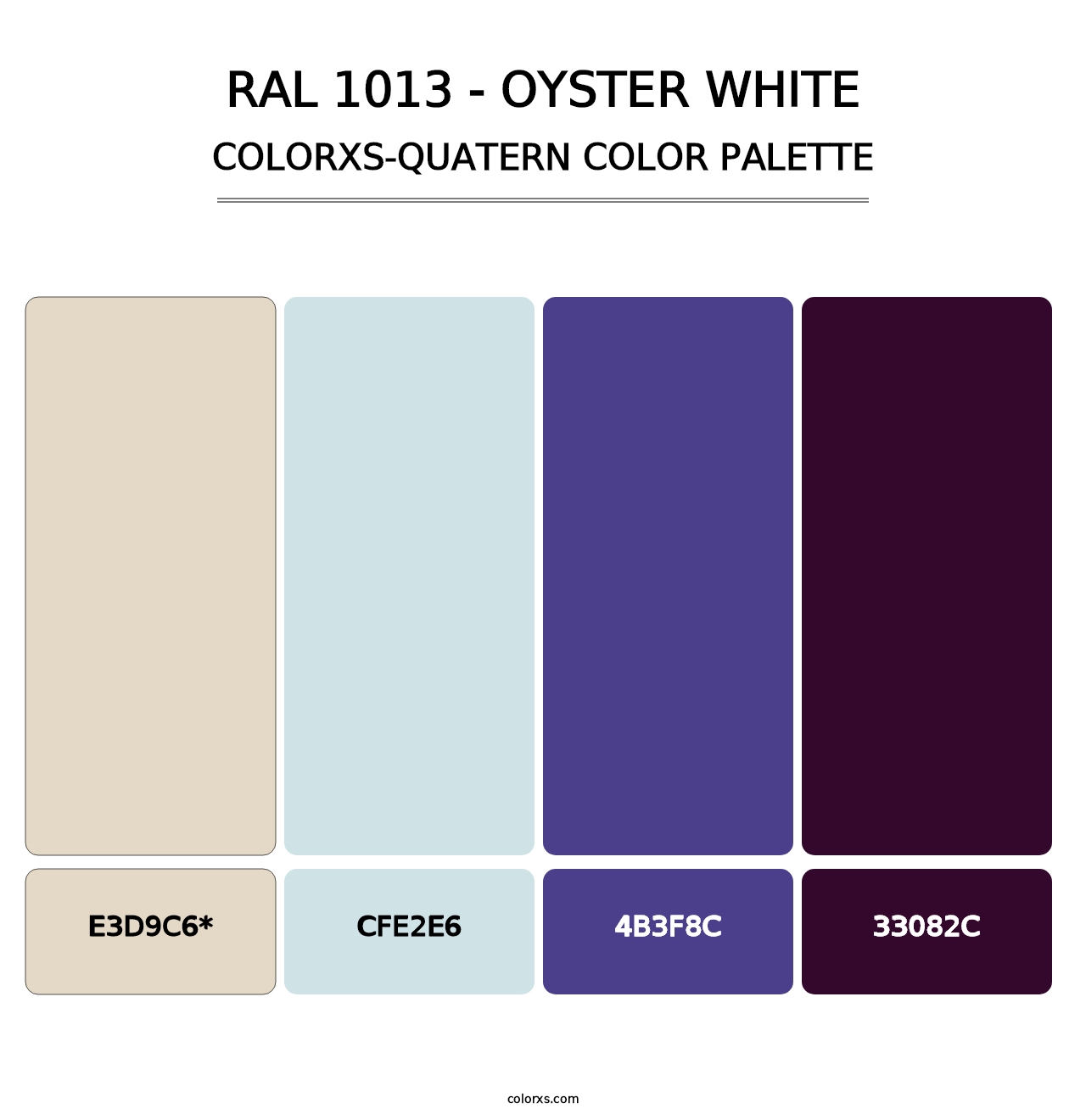RAL 1013 - Oyster White - Colorxs Quatern Palette