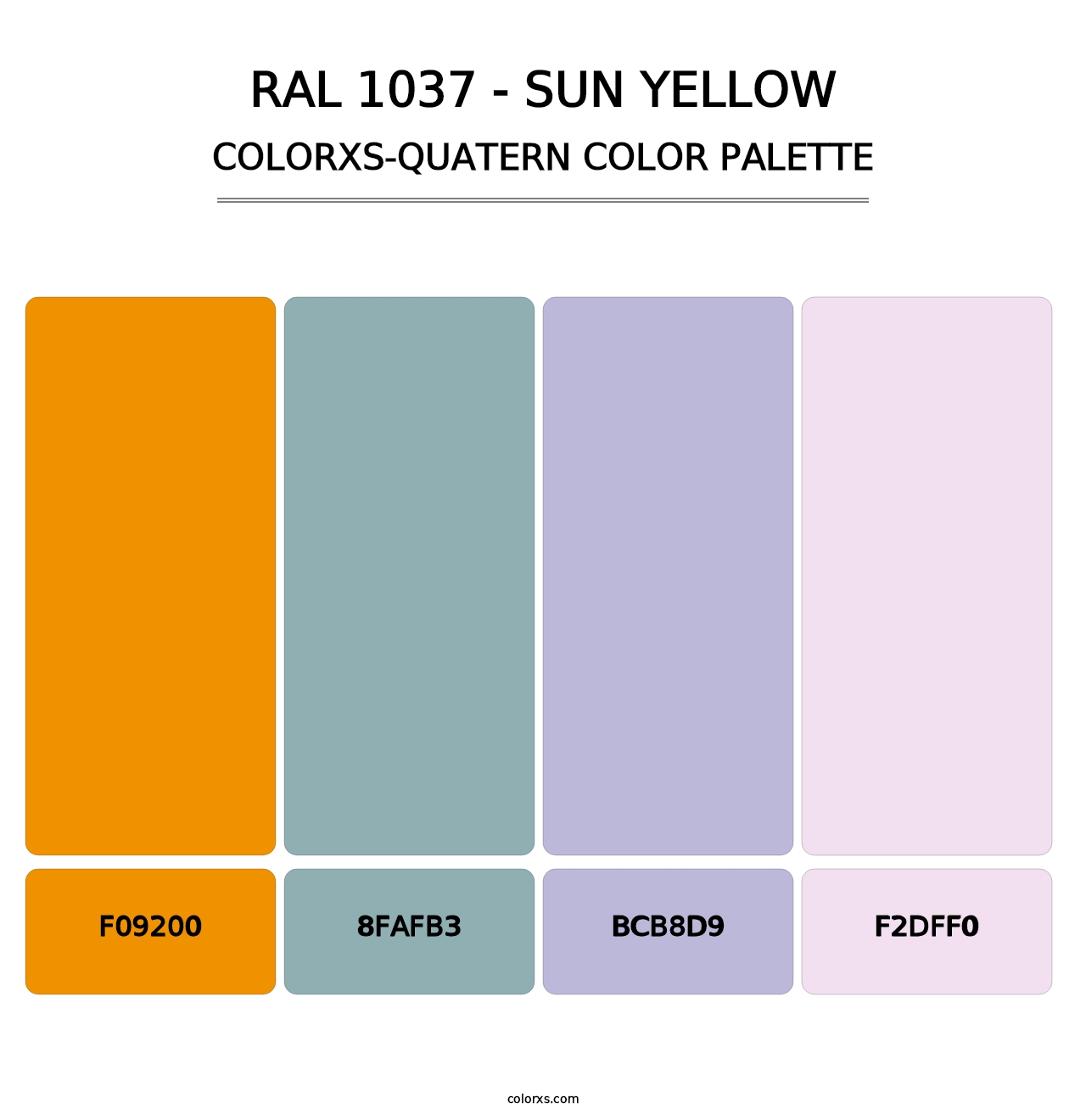 RAL 1037 - Sun Yellow - Colorxs Quatern Palette