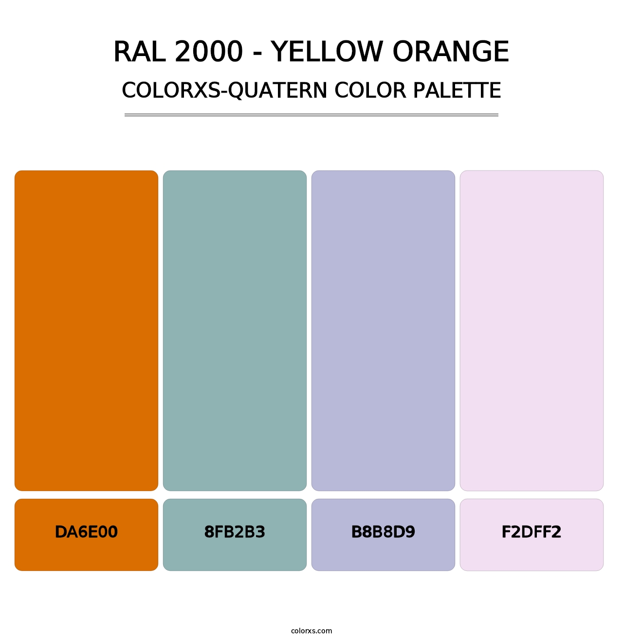 RAL 2000 - Yellow Orange - Colorxs Quatern Palette