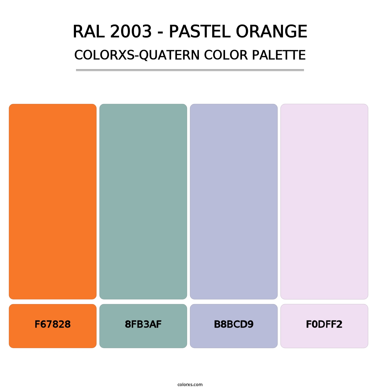 RAL 2003 - Pastel Orange - Colorxs Quatern Palette
