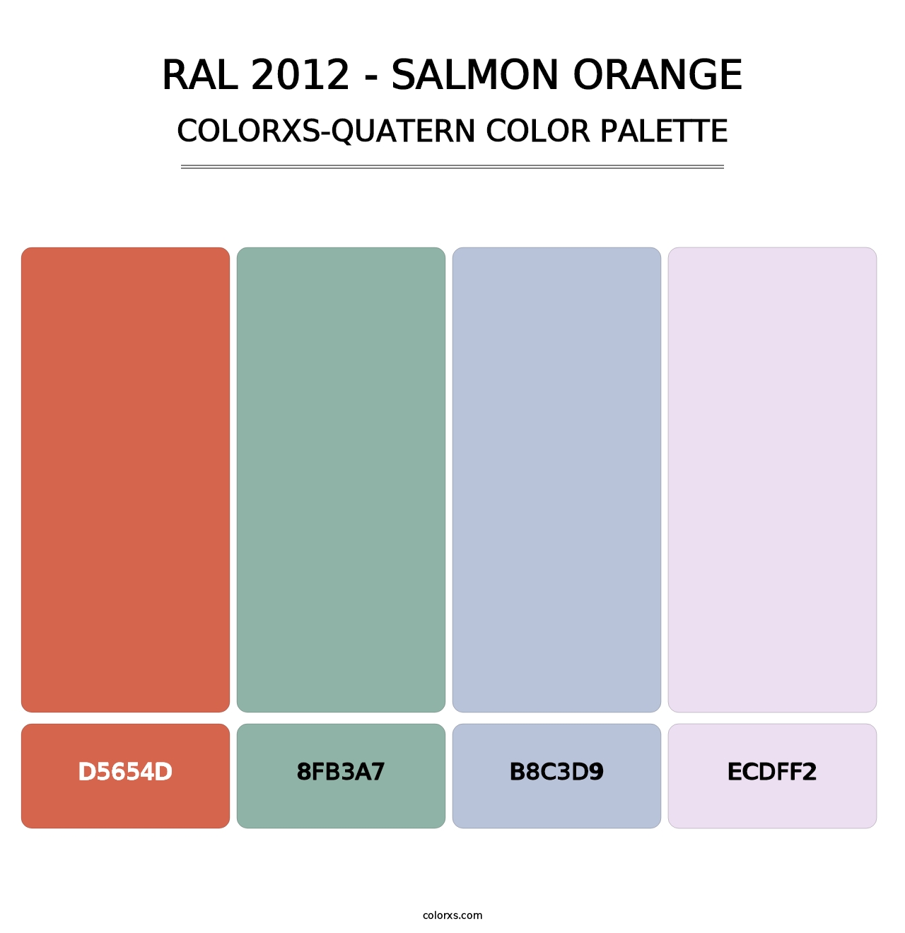 RAL 2012 - Salmon Orange - Colorxs Quatern Palette