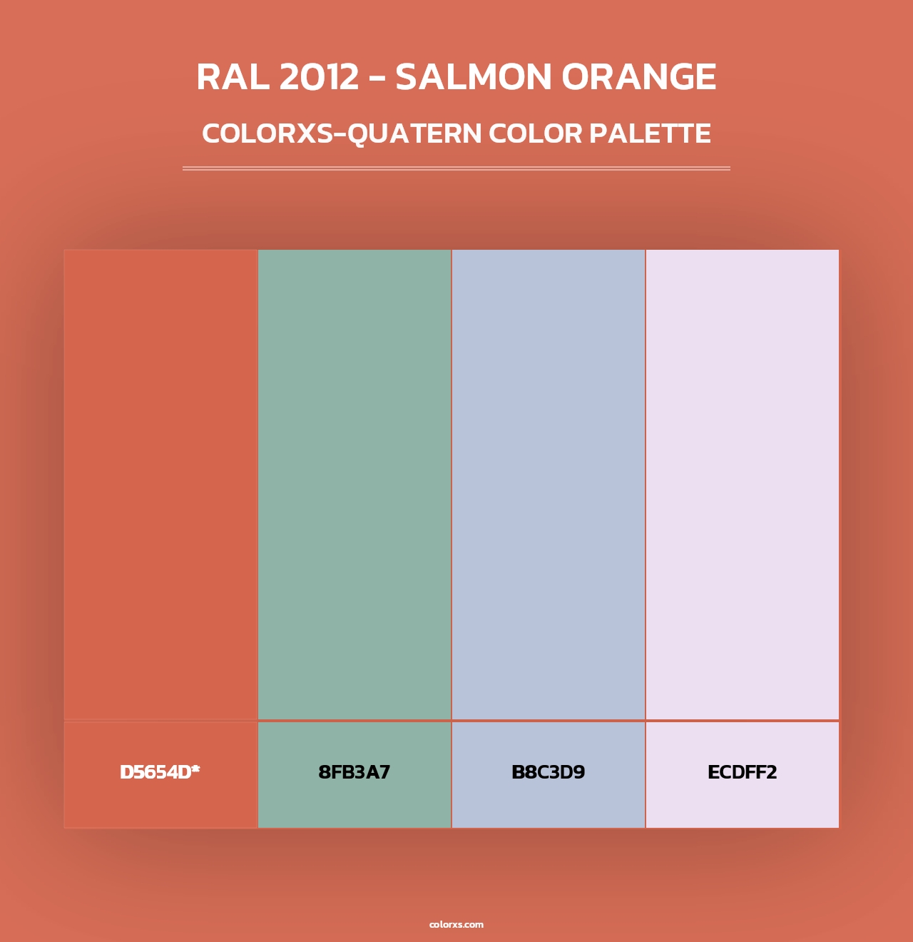 RAL 2012 - Salmon Orange - Colorxs Quad Palette