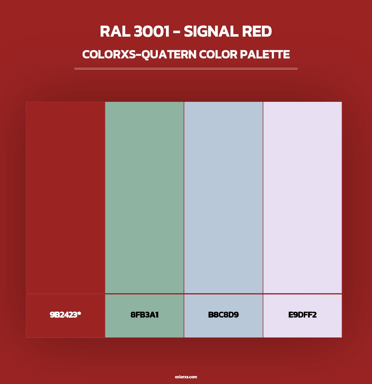 RAL 3001 - Signal Red - Colorxs Quad Palette