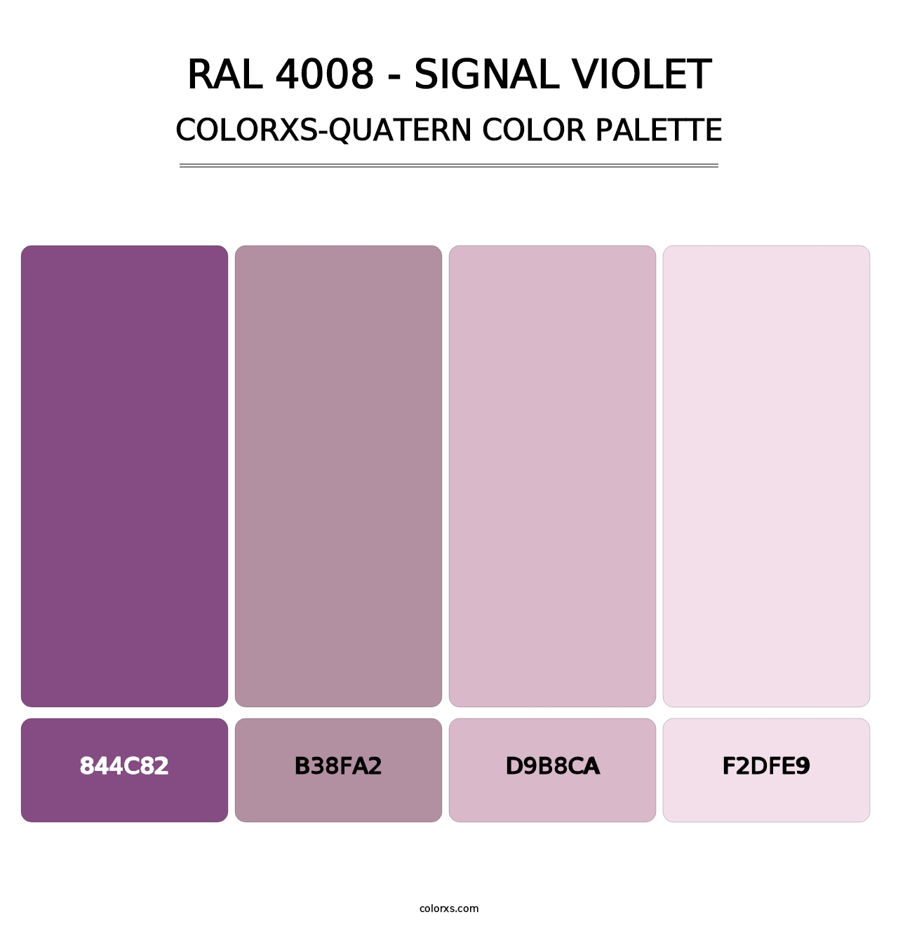 RAL 4008 - Signal Violet - Colorxs Quatern Palette