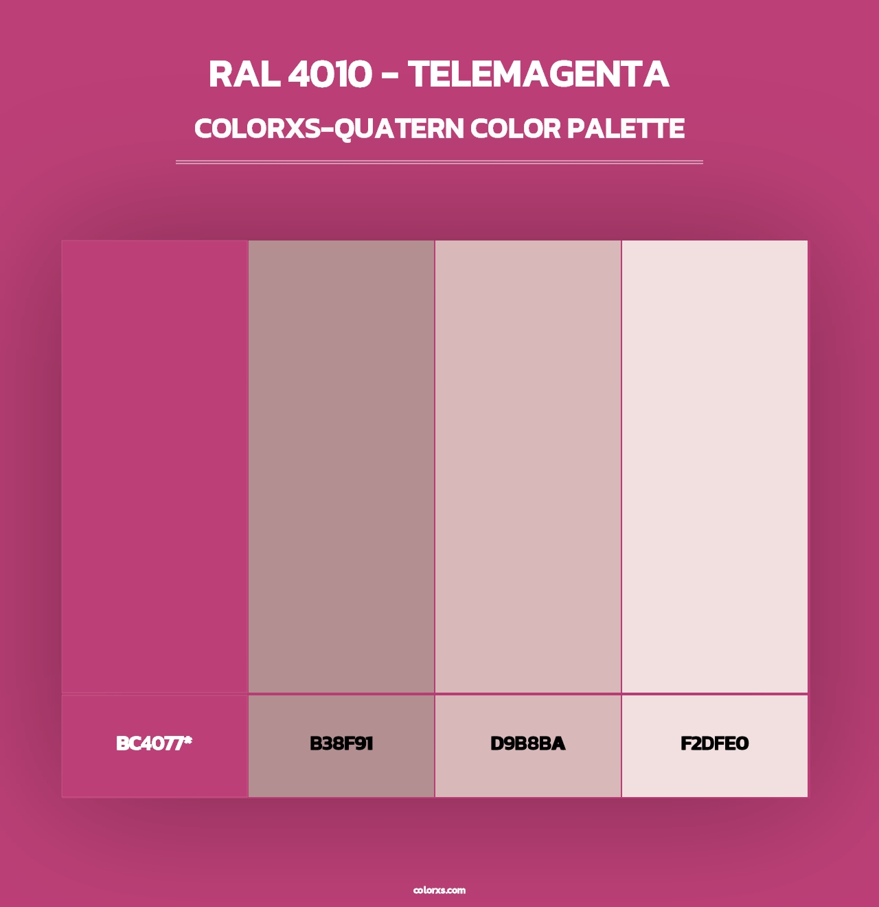 RAL 4010 - Telemagenta - Colorxs Quad Palette