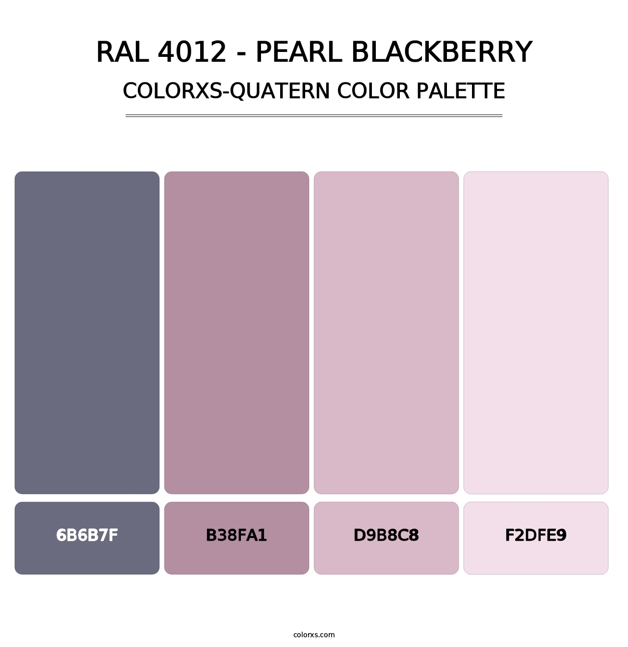 RAL 4012 - Pearl Blackberry - Colorxs Quatern Palette