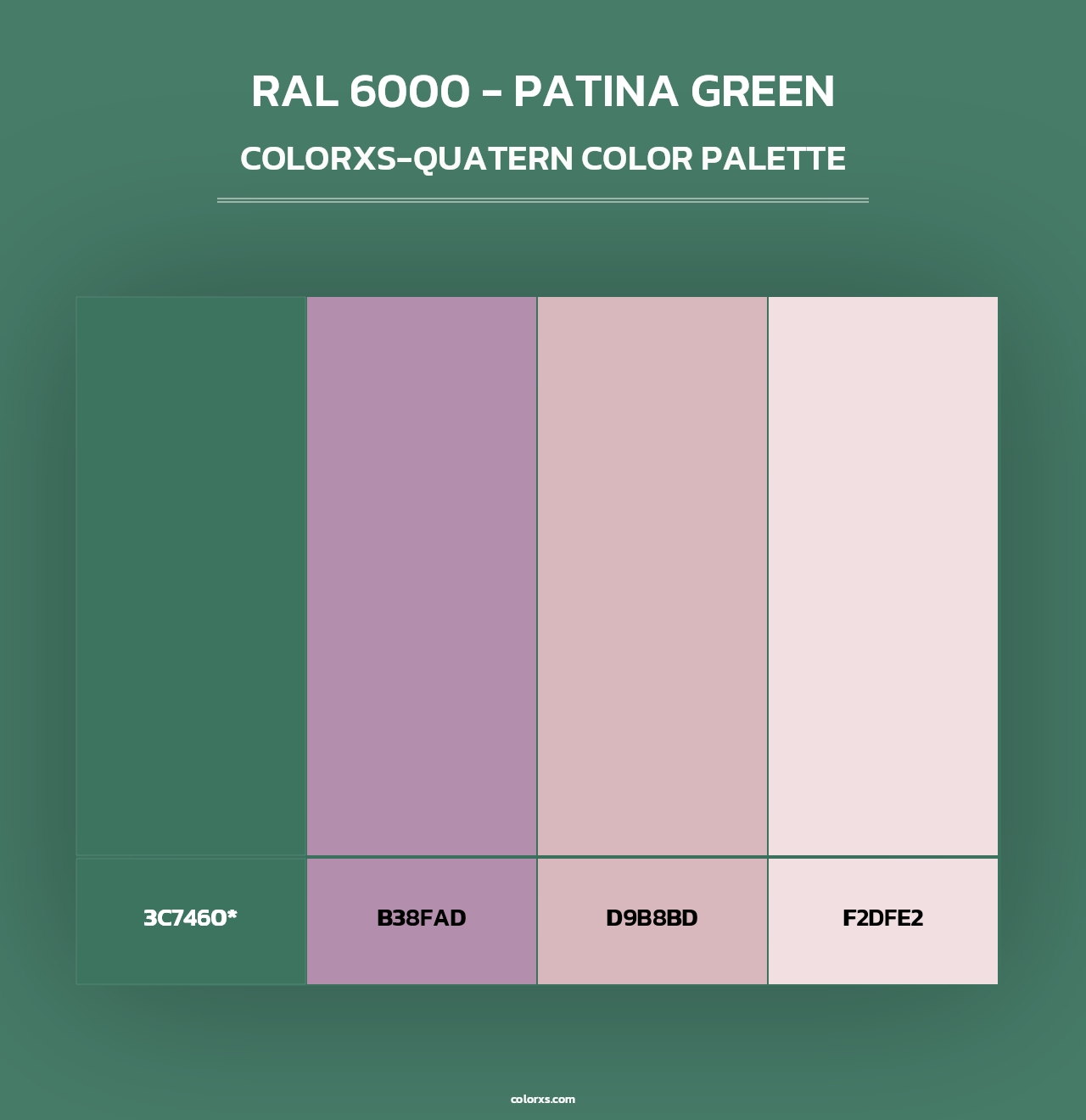 RAL 6000 - Patina Green - Colorxs Quad Palette