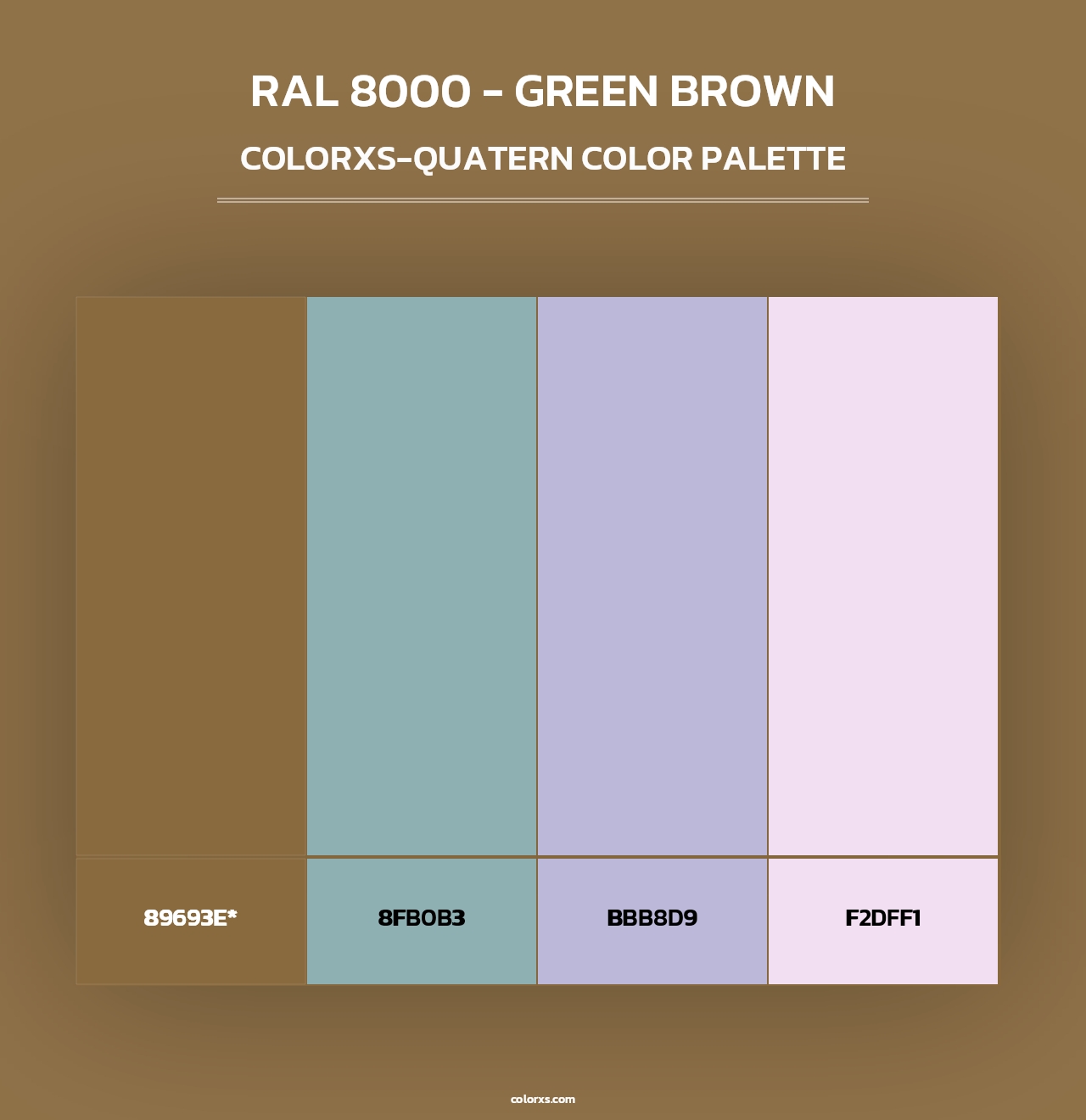 RAL 8000 - Green Brown - Colorxs Quad Palette