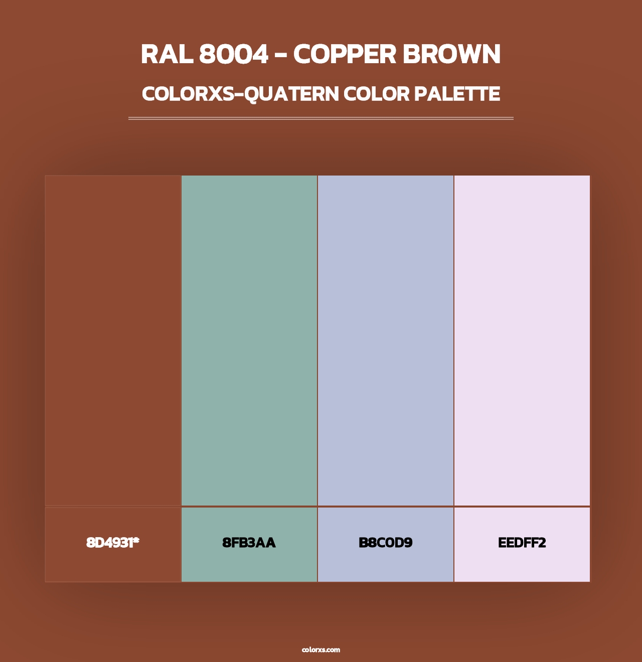 RAL 8004 - Copper Brown - Colorxs Quad Palette