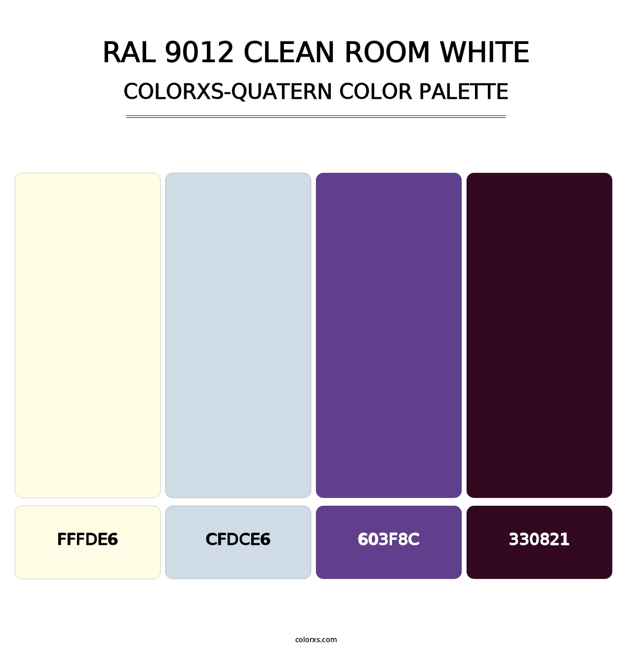 RAL 9012 Clean Room White - Colorxs Quatern Palette