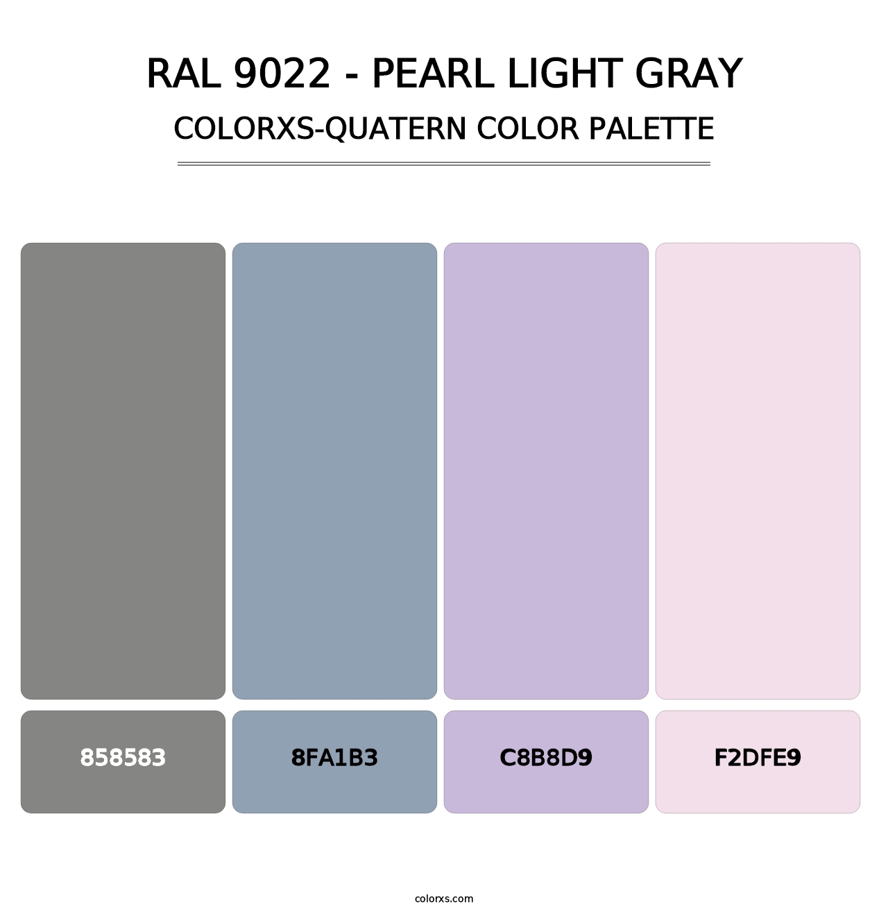RAL 9022 - Pearl Light Gray - Colorxs Quatern Palette